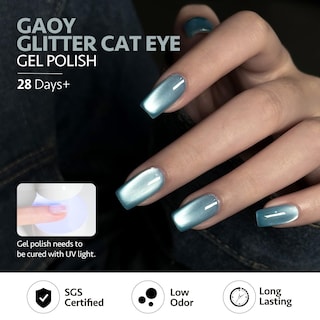 Foto 5 | Set De Esmaltes De Uñas Gaoy Blue Cat Eye Gel Con Imán De 7,3 Ml X6 - Venta Internacional.