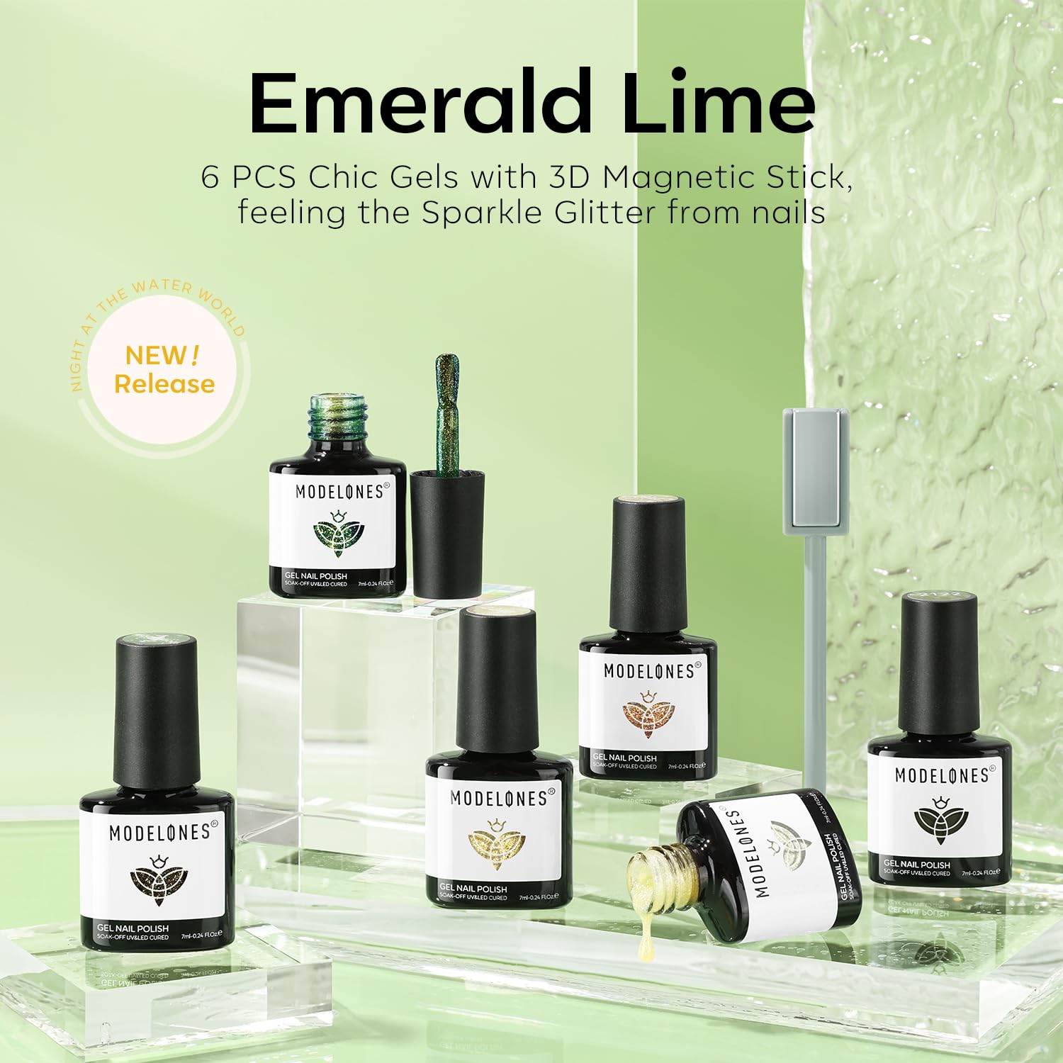 Foto 7 | Set De Esmaltes De Uñas En Gel Modelones, 6 Colores Con Imán, Diseño De San Patricio - Venta Internacional.