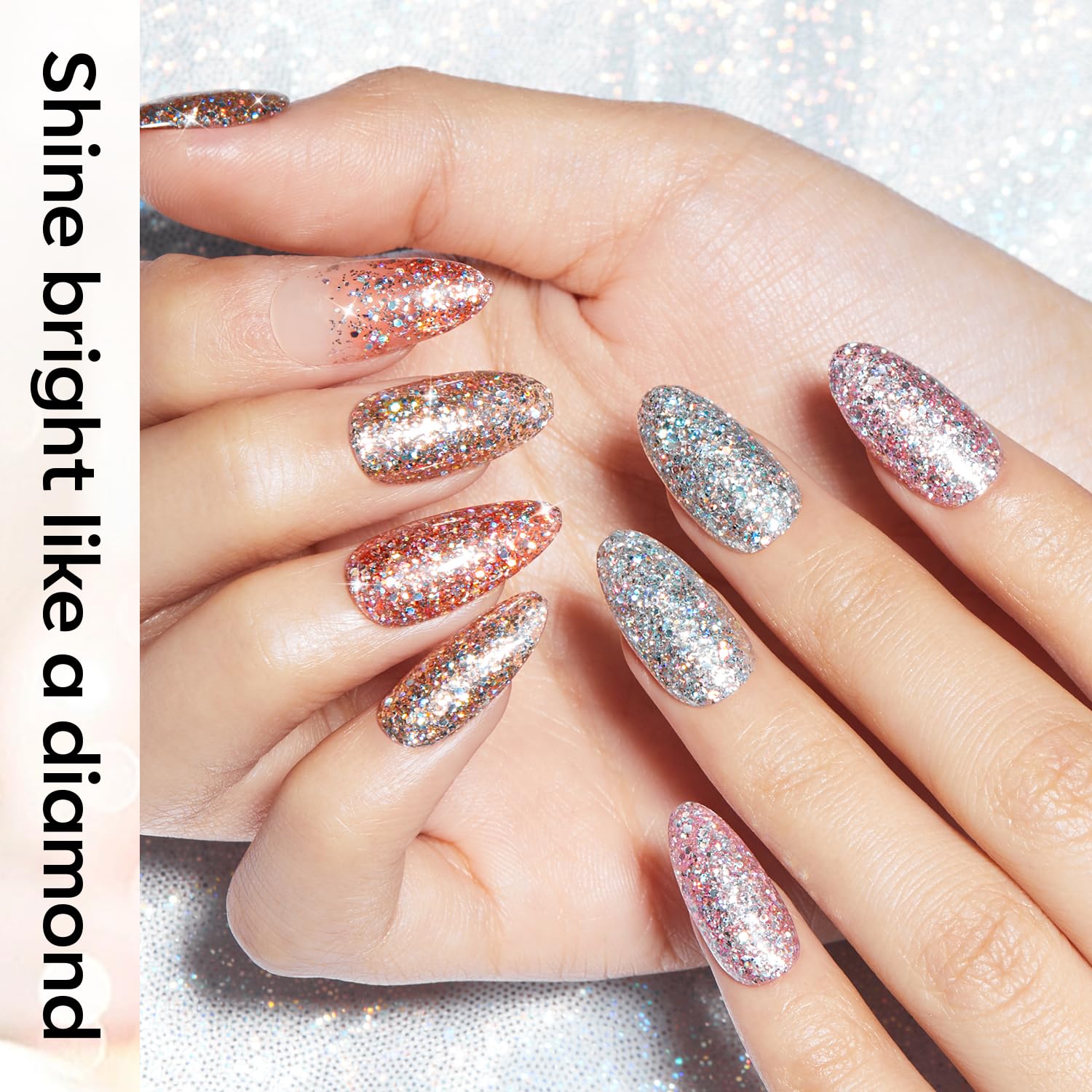 Foto 3 pulgar | Set de Esmaltes de Uñas en Gel con Purpurina Ones 6 Colores 7 ml - Venta Internacional