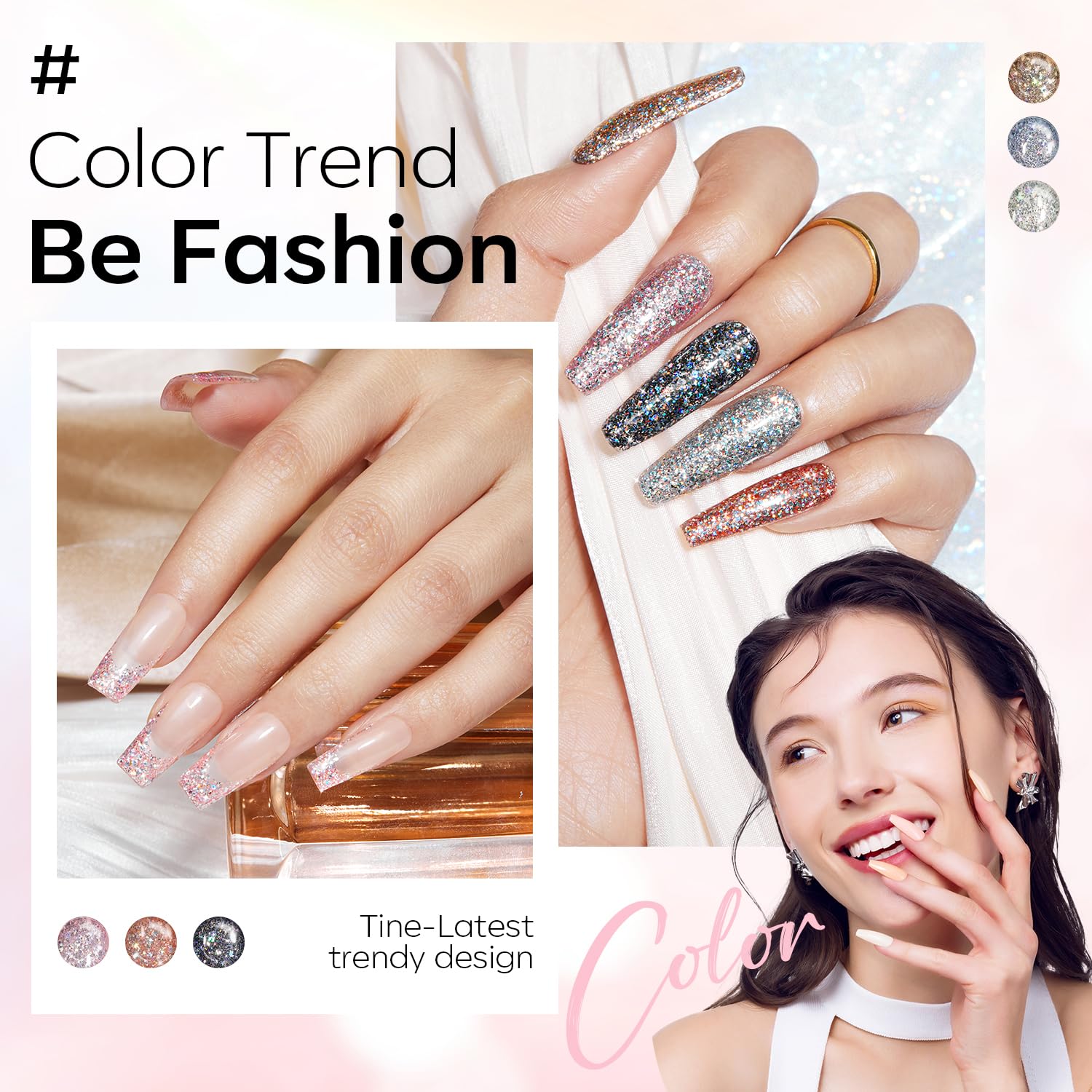 Foto 4 pulgar | Set de Esmaltes de Uñas en Gel con Purpurina Ones 6 Colores 7 ml - Venta Internacional