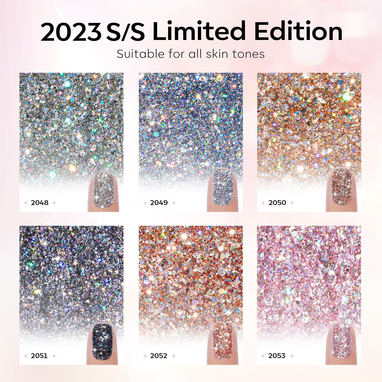 Foto 5 pulgar | Set de Esmaltes de Uñas en Gel con Purpurina Ones 6 Colores 7 ml - Venta Internacional