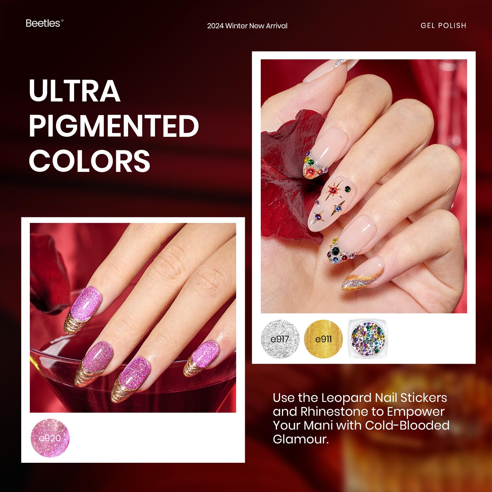 Foto 3 pulgar | Set De Esmaltes De Uñas En Gel Beetles Mob Wife, 20 Colores Cat Eye - Venta Internacional.