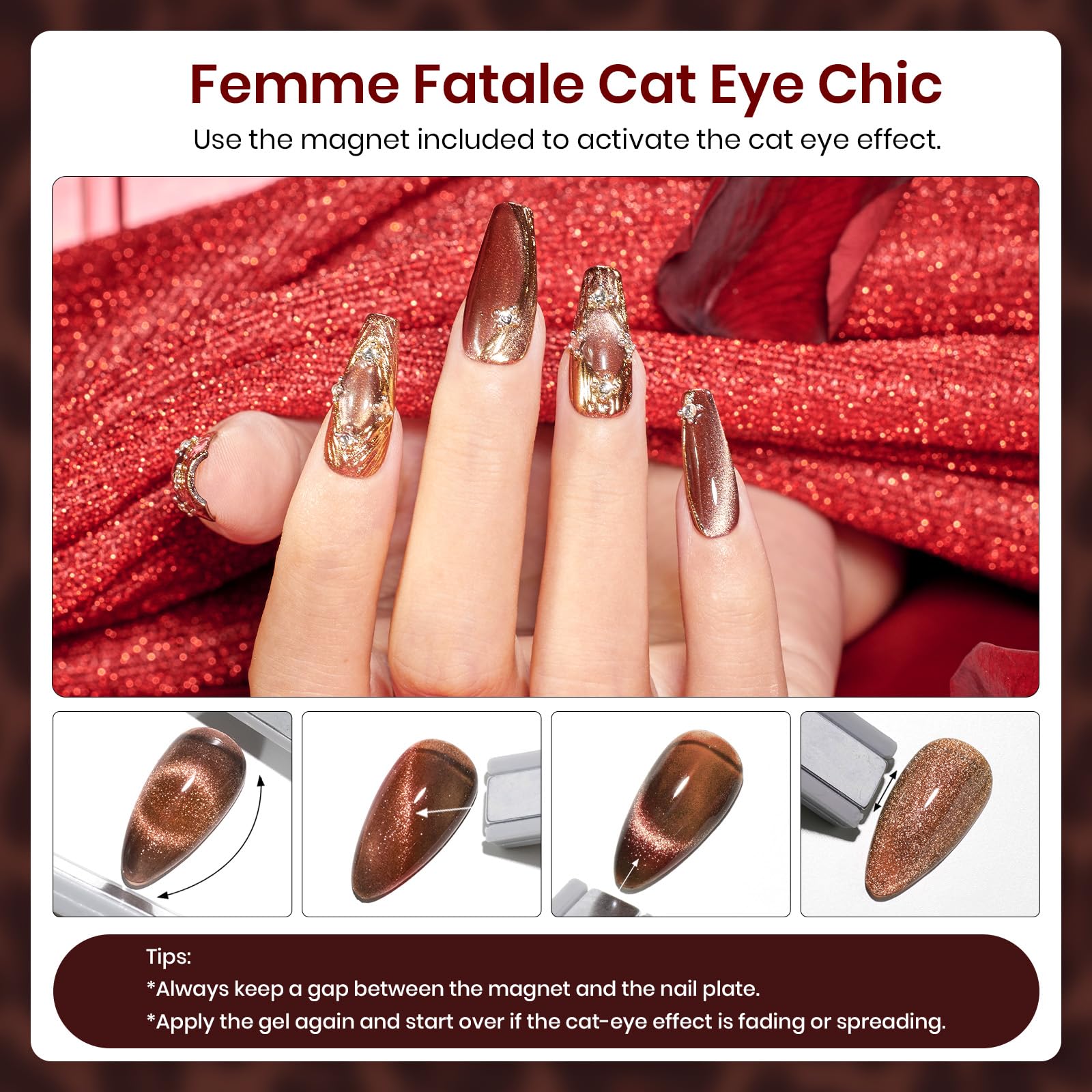 Foto 6 pulgar | Set De Esmaltes De Uñas En Gel Beetles Mob Wife, 20 Colores Cat Eye - Venta Internacional.