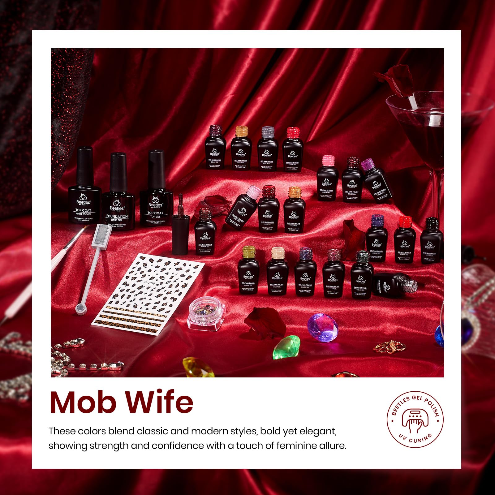 Foto 7 pulgar | Set De Esmaltes De Uñas En Gel Beetles Mob Wife, 20 Colores Cat Eye - Venta Internacional.