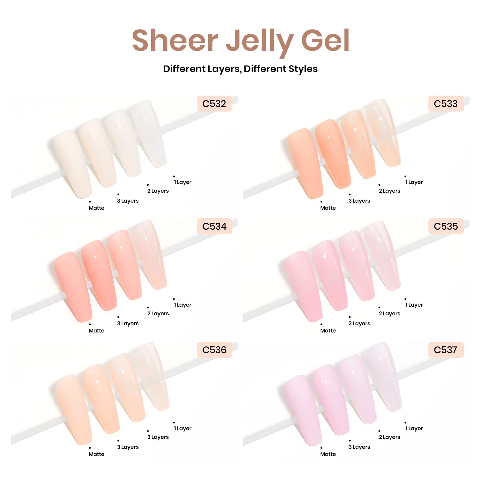 Foto 6 | Set De Esmalte De Uñas Beetles Jelly Gel, Vestido De Ballet De 6 Colores - Venta Internacional.