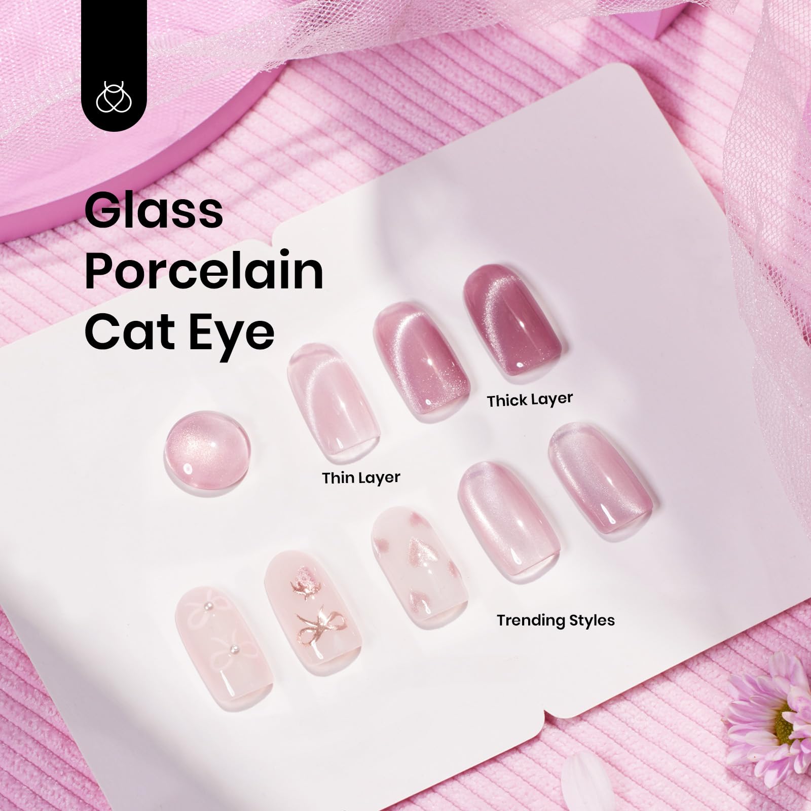 Foto 3 pulgar | Esmalte De Uñas En Gel Beetles Cat Eye Pink, 15 Ml Con Purpurina - Venta Internacional.