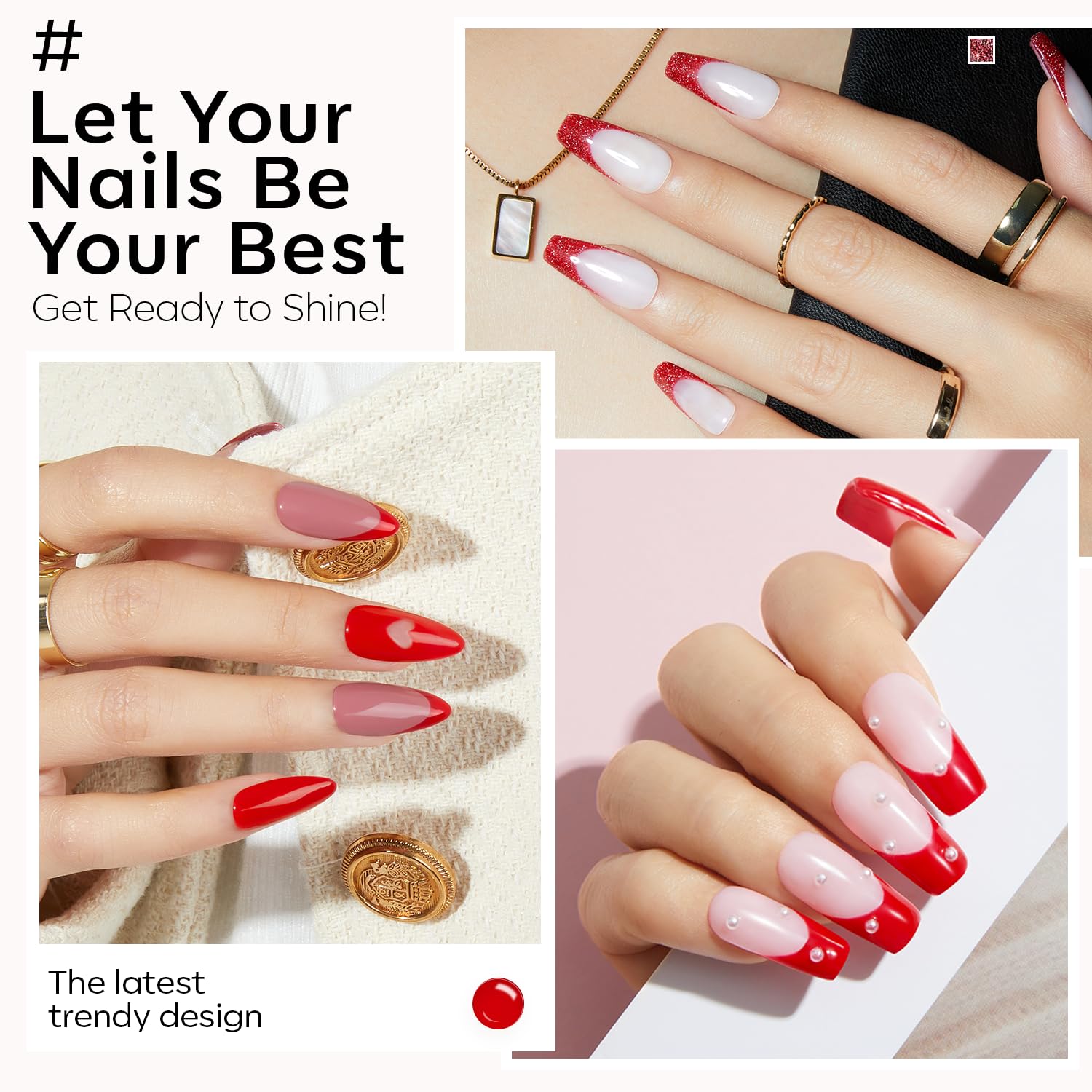 Foto 3 | Set De Esmaltes De Uñas En Gel Modelones Red Ruby Sparks, 6 Colores, 7 Ml - Venta Internacional.