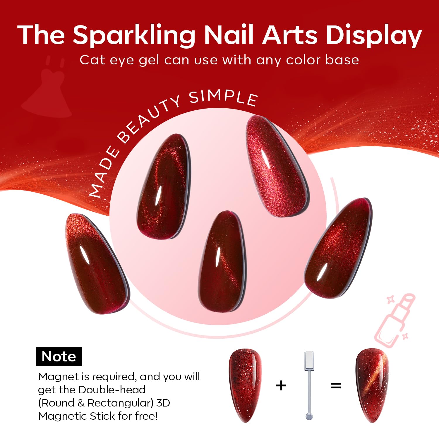 Foto 6 pulgar | Set De Esmaltes De Uñas En Gel Modelones Red Ruby Sparks, 6 Colores, 7 Ml - Venta Internacional.