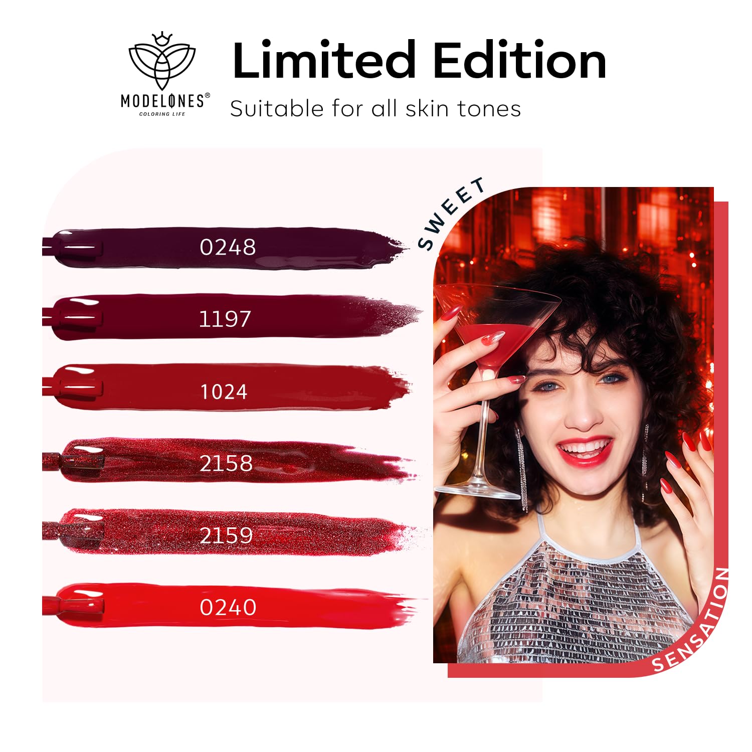 Foto 7 pulgar | Set De Esmaltes De Uñas En Gel Modelones Red Ruby Sparks, 6 Colores, 7 Ml - Venta Internacional.