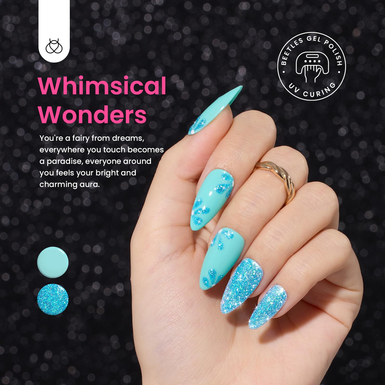 Foto 4 pulgar | Esmalte De Uñas En Gel Con Purpurina Con Forma De Escarabajos, 6 Colores, Remoja Los Rayos Uv - Venta Internacional.