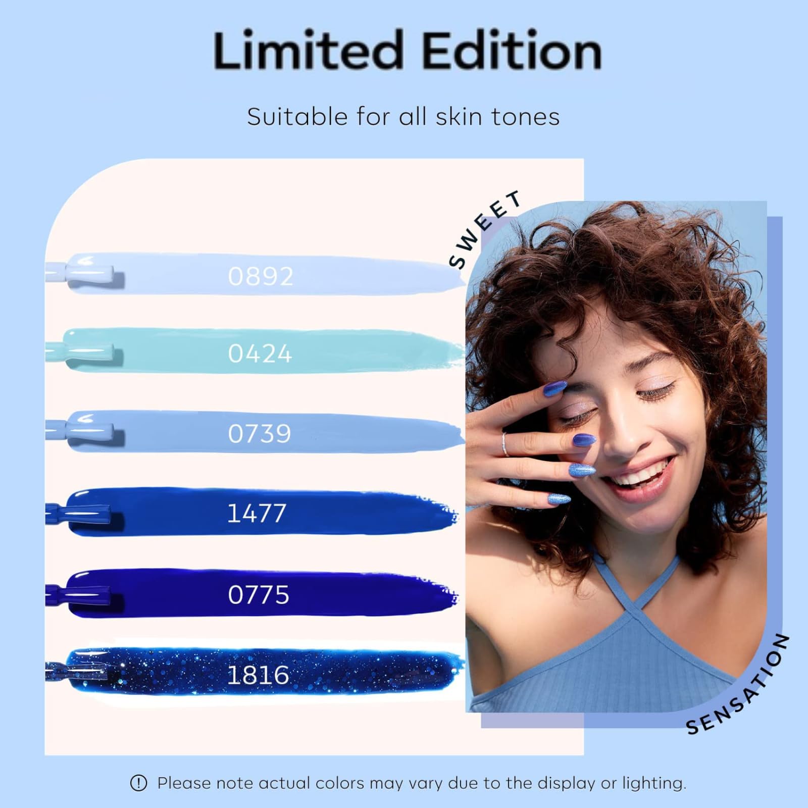 Foto 5 | Set De Esmaltes De Uñas En Gel Modelones Azul 6 Colores Para Mujer - Venta Internacional.