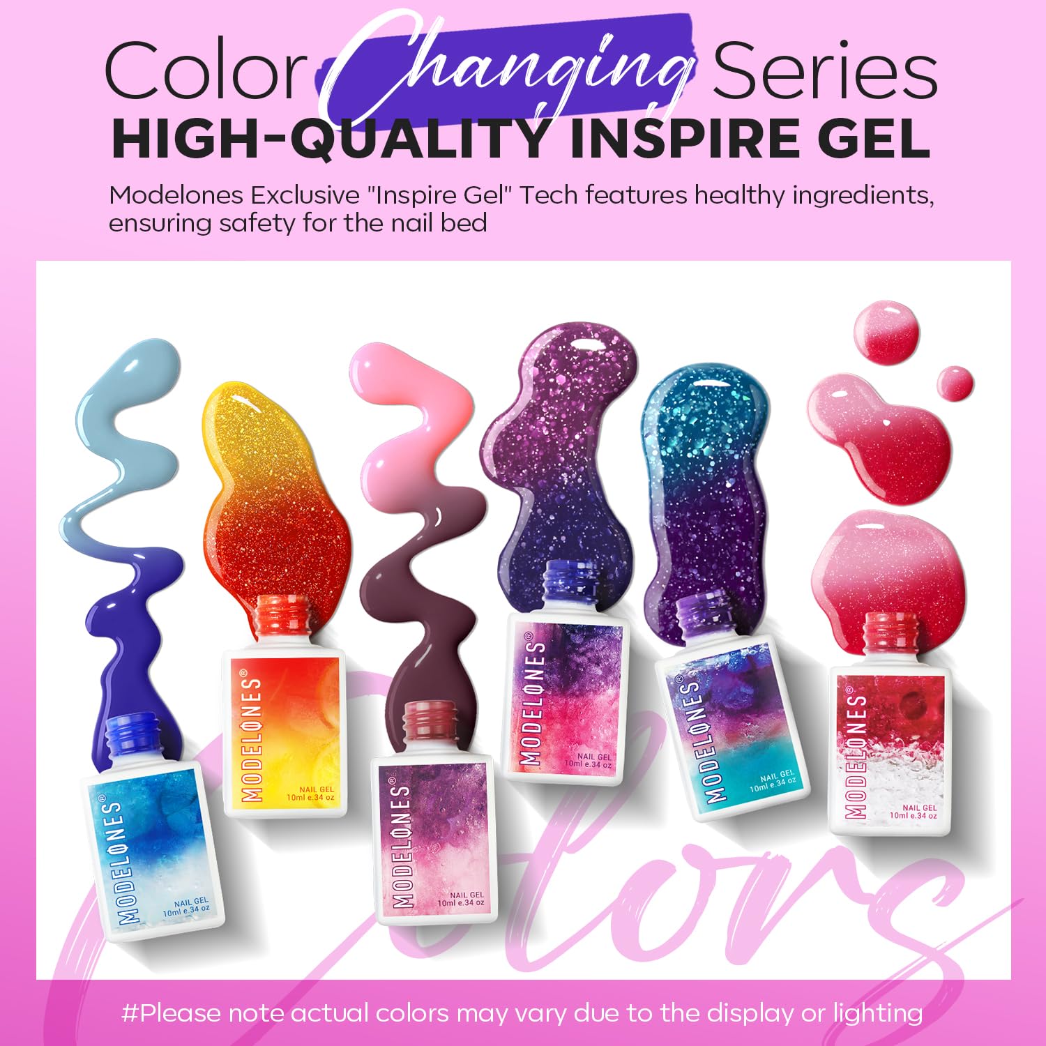 Foto 3 pulgar | Set de Esmaltes para Uñas en Gel Cambian de Color 6 Colores 10 ml c/u - Venta Internacional