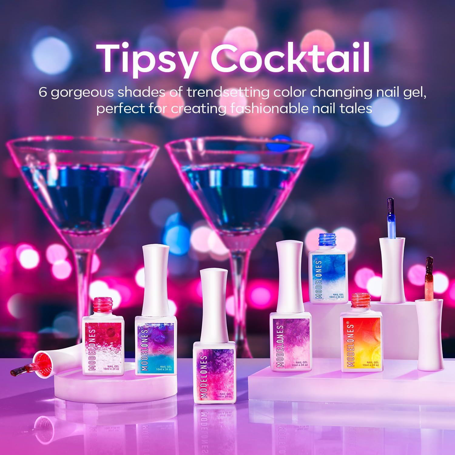 Foto 7 pulgar | Set de Esmaltes para Uñas en Gel Cambian de Color 6 Colores 10 ml c/u - Venta Internacional