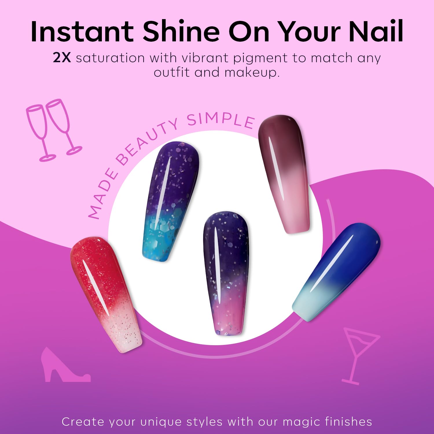 Foto 8 pulgar | Set de Esmaltes para Uñas en Gel Cambian de Color 6 Colores 10 ml c/u - Venta Internacional