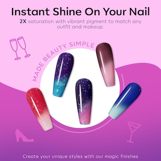 Foto 7 | Set de Esmaltes para Uñas en Gel Cambian de Color 6 Colores 10 ml c/u - Venta Internacional