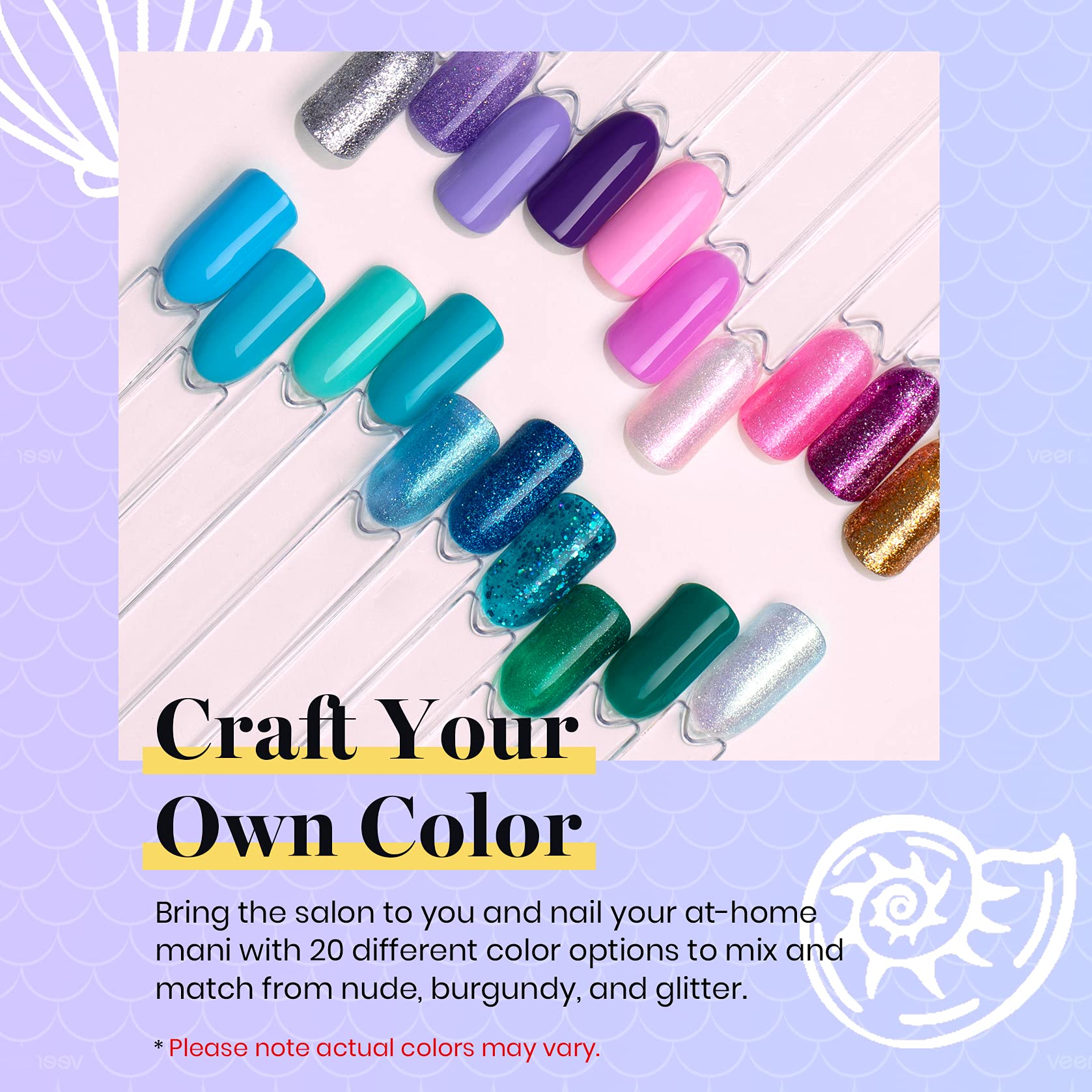 Foto 2 | Set De Esmaltes De Uñas En Gel Beetles Summer Mermaid, 20 Colores, 5 Ml - Venta Internacional.