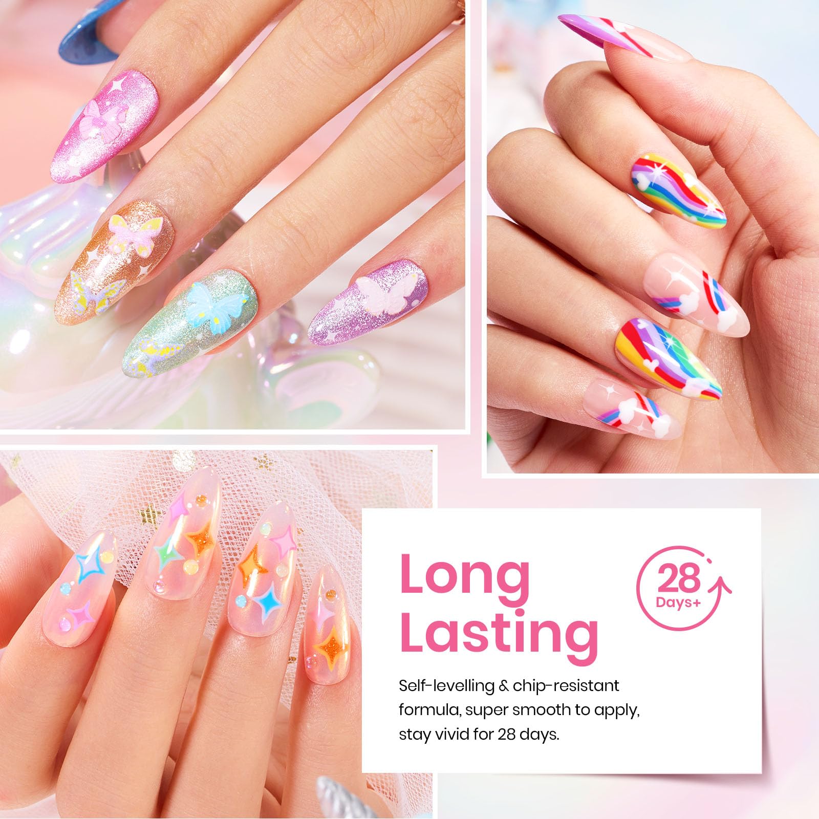 Foto 2 | Set De Esmaltes De Uñas Beetles Spring Gel, 20 Colores, 24 Unidades, Uv Soak Off - Venta Internacional.