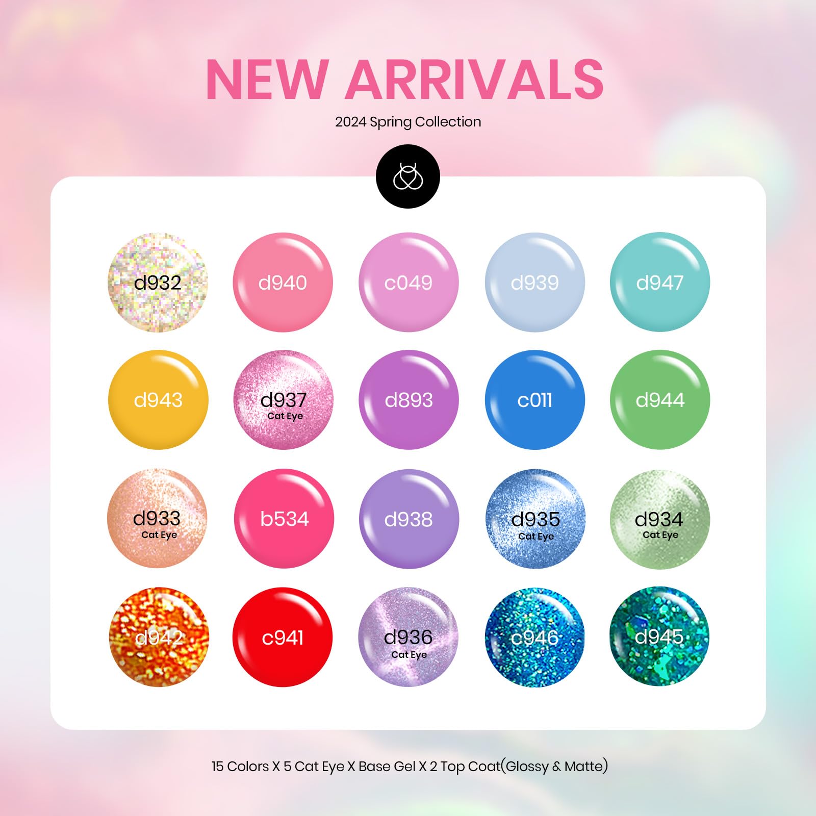 Foto 4 | Set De Esmaltes De Uñas Beetles Spring Gel, 20 Colores, 24 Unidades, Uv Soak Off - Venta Internacional.