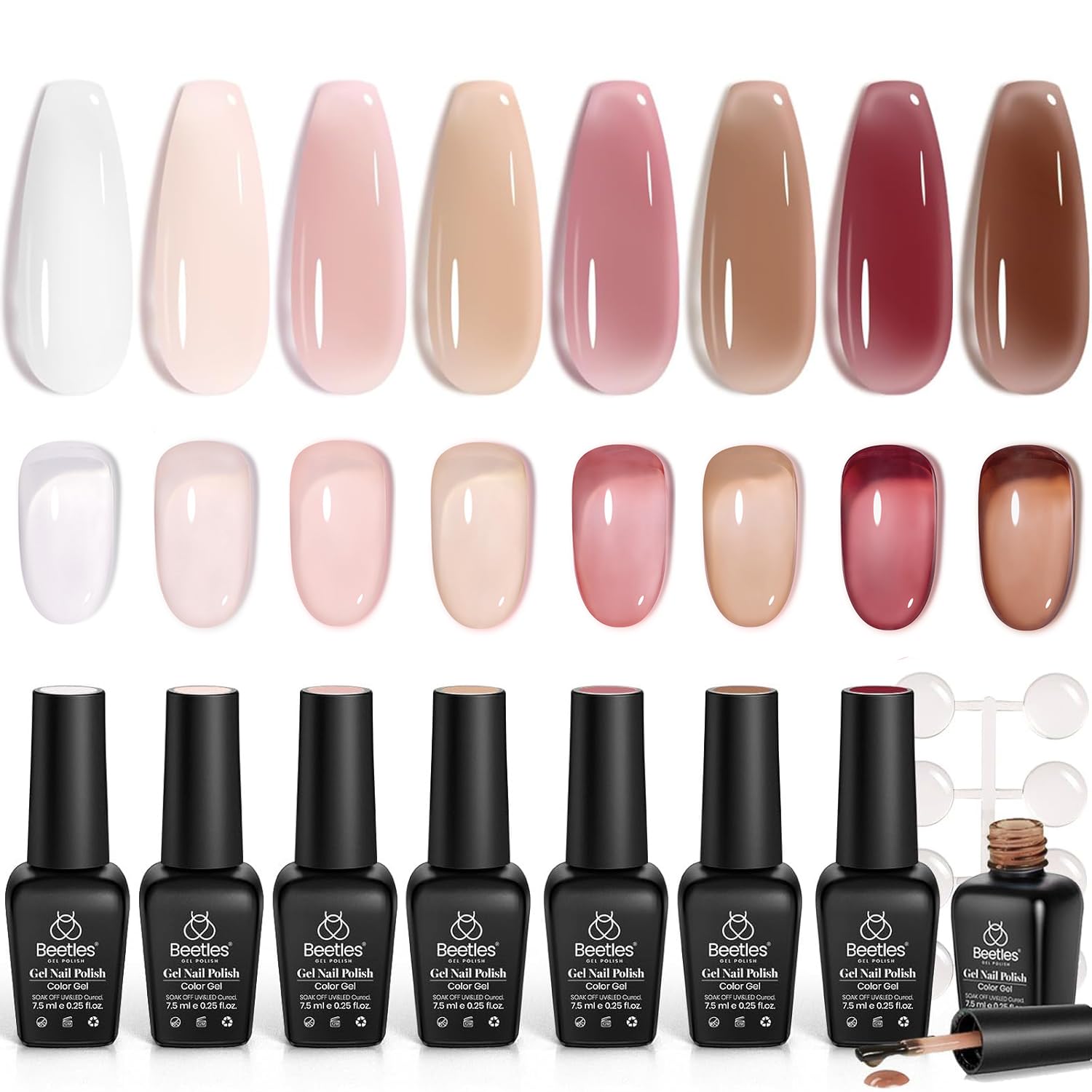 Foto 1 | Set De Esmaltes De Uñas Beetles Jelly Gel Sweet Temptation, 8 Colores - Venta Internacional.