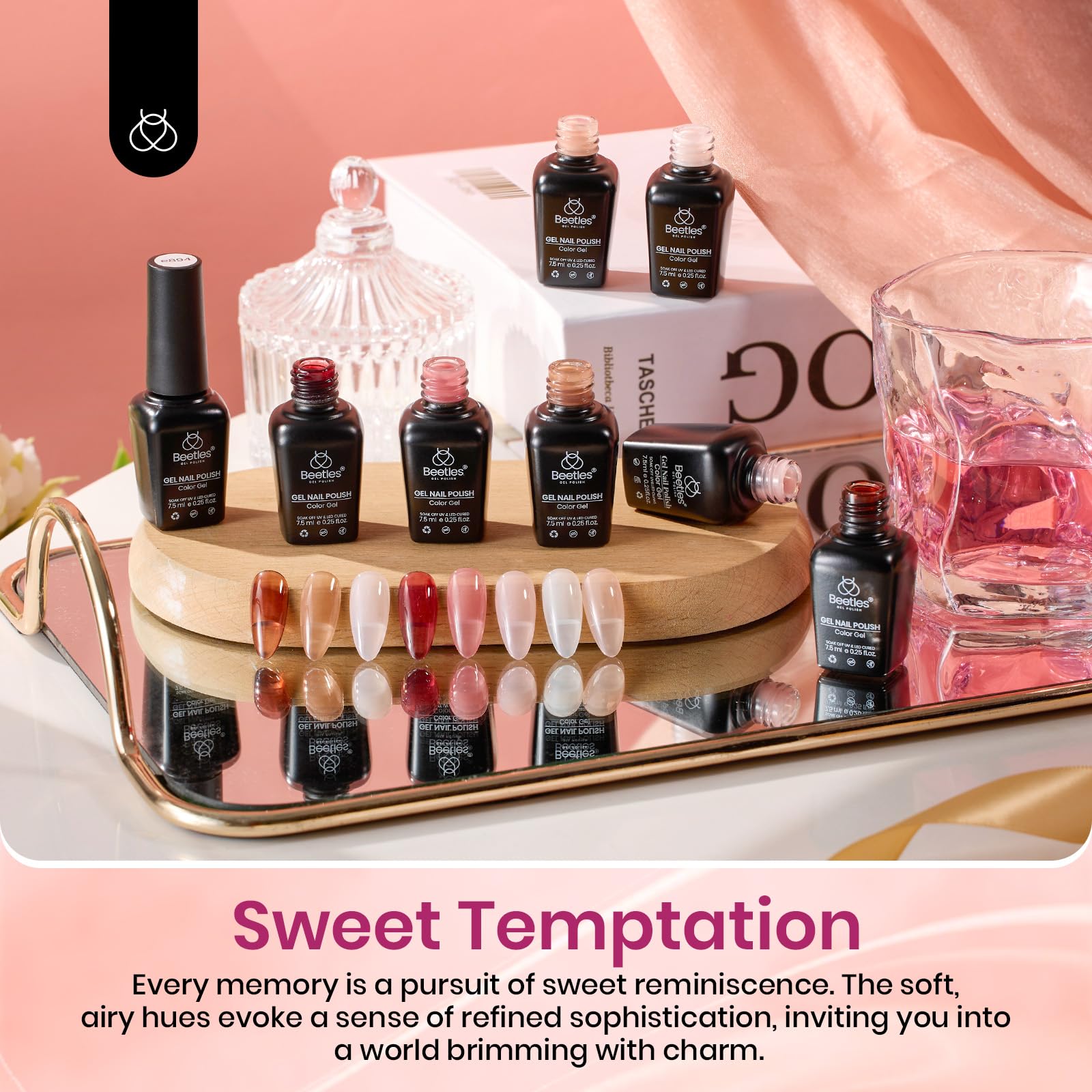 Foto 7 pulgar | Set De Esmaltes De Uñas Beetles Jelly Gel Sweet Temptation, 8 Colores - Venta Internacional.