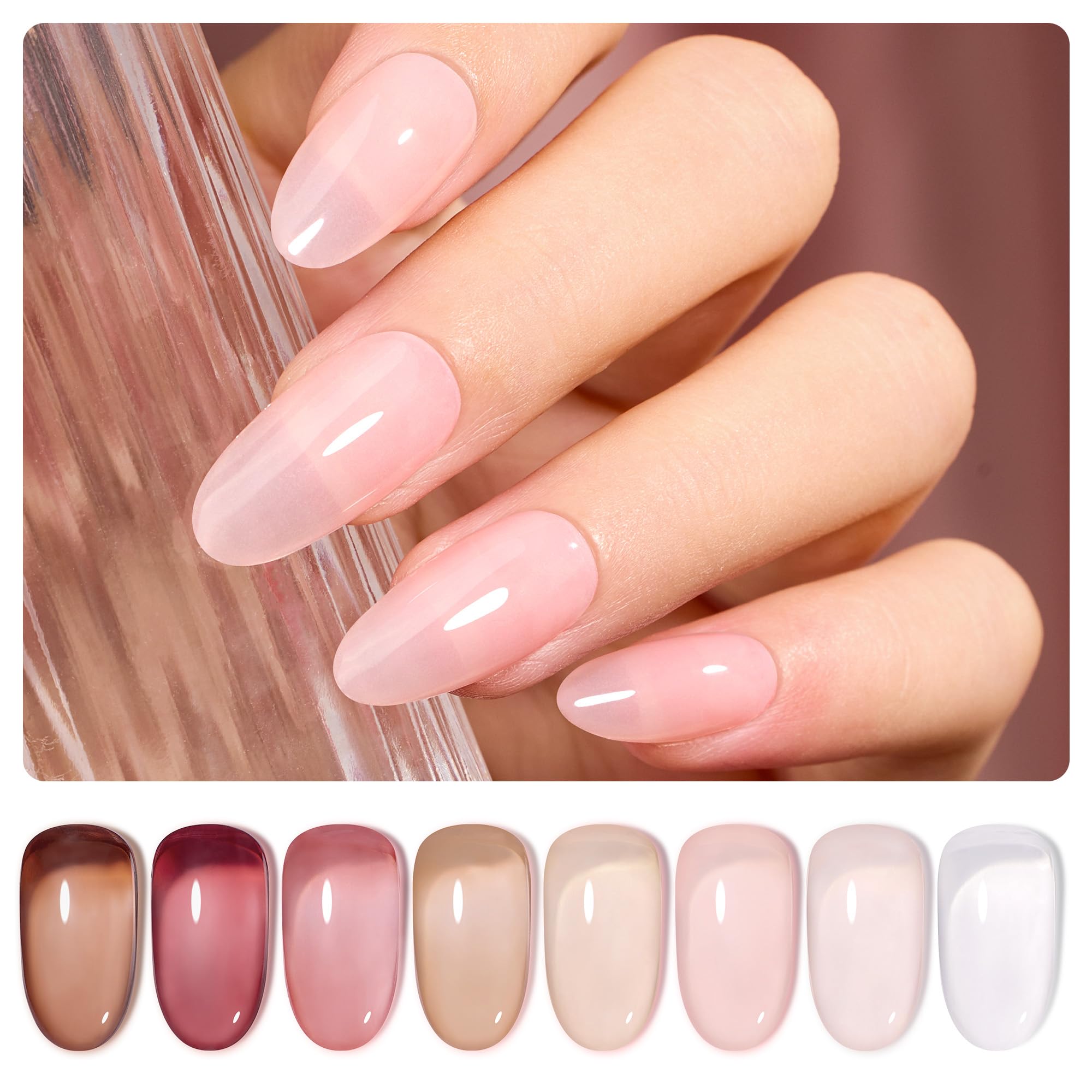 Foto 8 pulgar | Set De Esmaltes De Uñas Beetles Jelly Gel Sweet Temptation, 8 Colores - Venta Internacional.