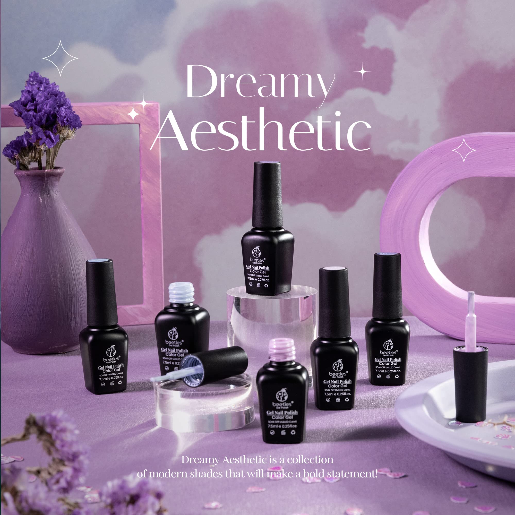 Foto 3 pulgar | Set de Esmaltes de Uñas en Gel con Forma de Escarabajos 6 Colores - Venta Internacional