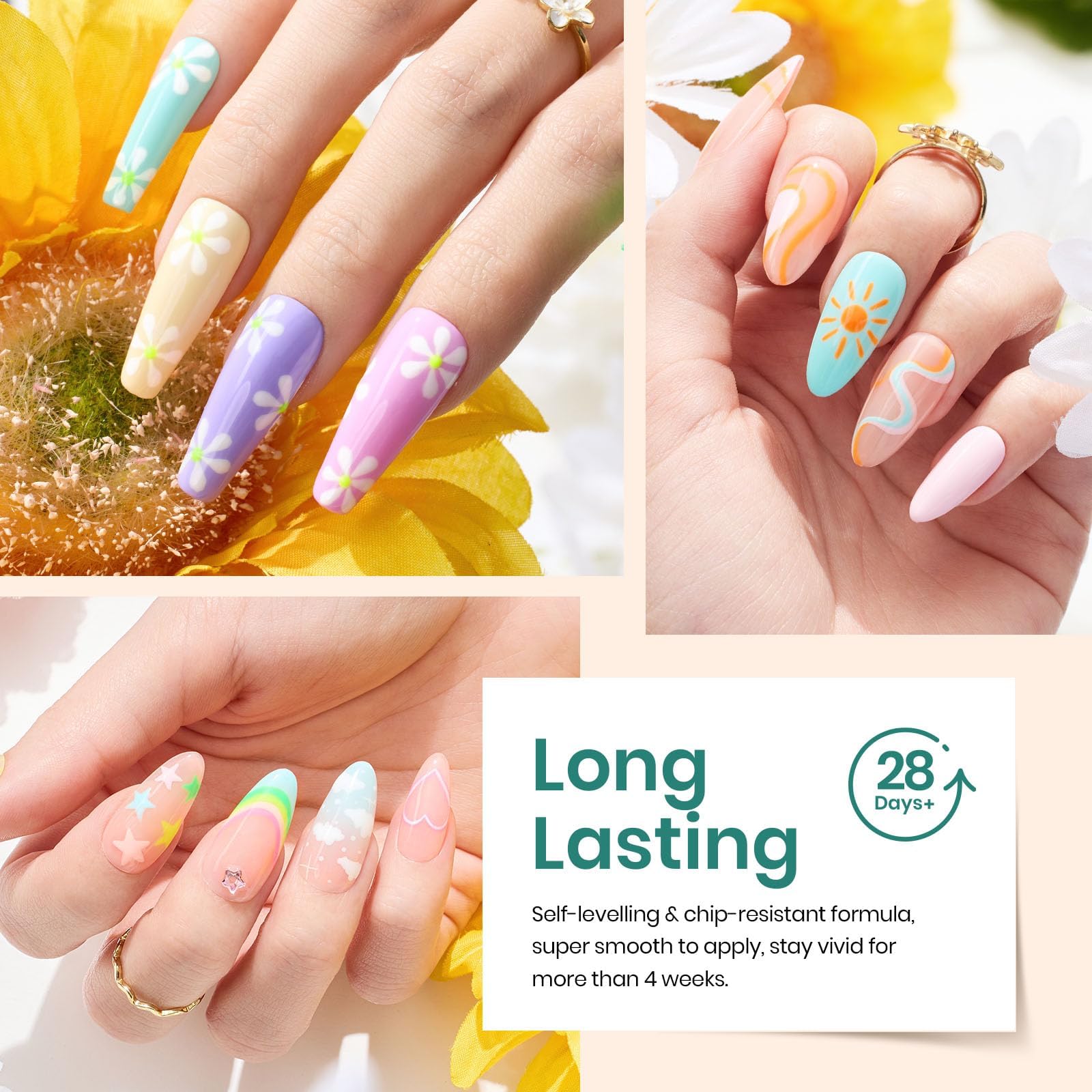Foto 5 | Set De Esmaltes De Uñas En Gel Beetles Spring, 23 Unidades, Pastel Brillante - Venta Internacional.