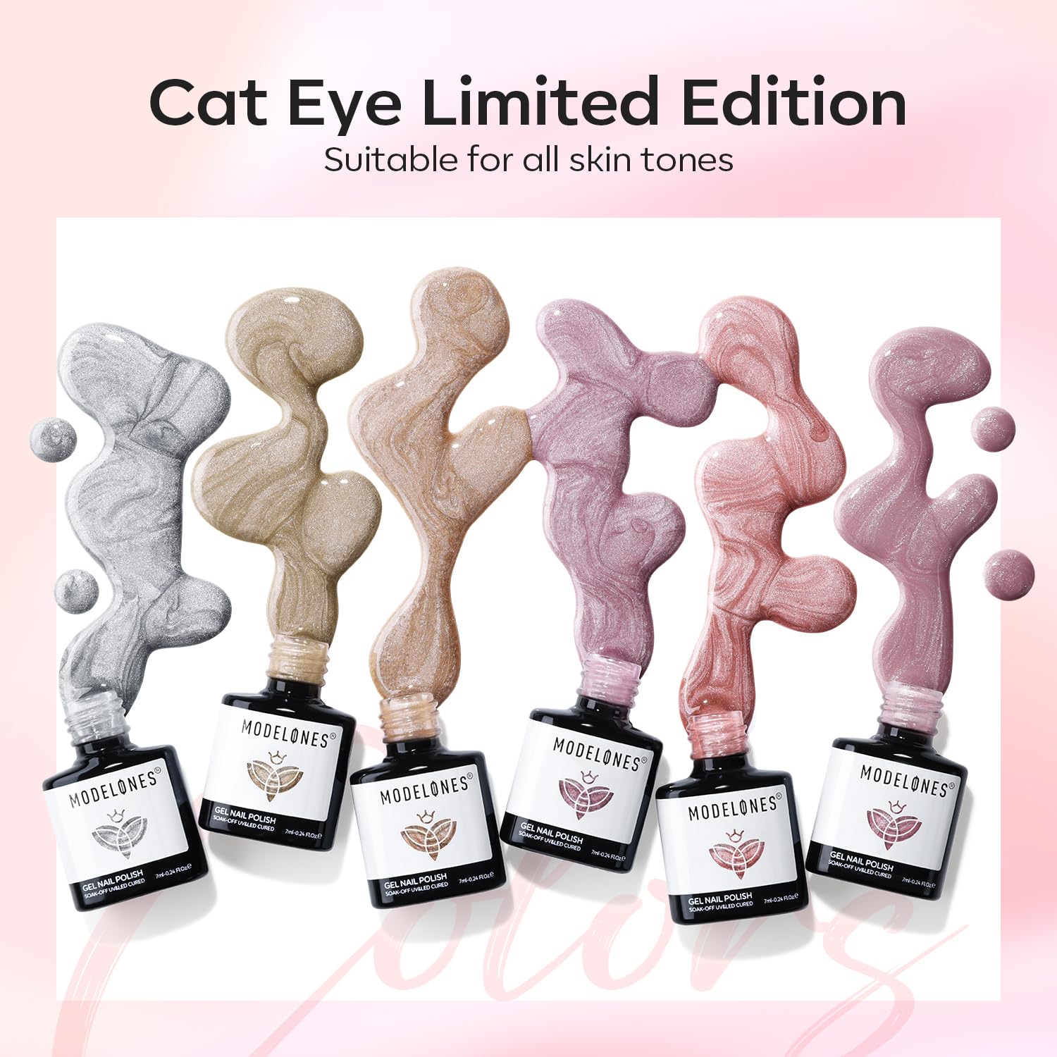 Foto 5 pulgar | Set De Esmaltes De Uñas Modelones Cat Eye Gel, 6 Colores, 7 Ml, Con Imán - Venta Internacional.