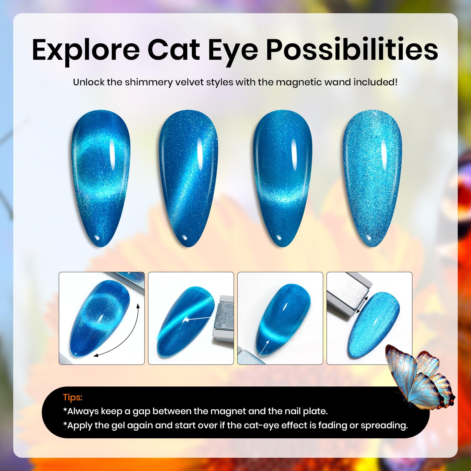 Foto 4 pulgar | Set De Esmaltes De Uñas Beetles Cat Eye Gel, 15 Colores Con Base Y Capa Superior - Venta Internacional.
