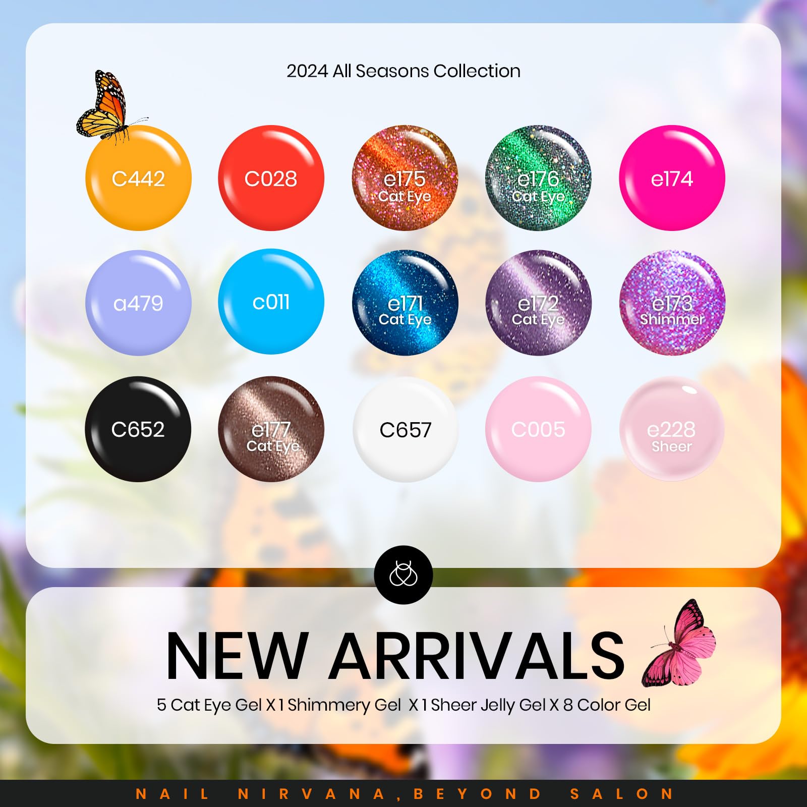 Foto 6 pulgar | Set De Esmaltes De Uñas Beetles Cat Eye Gel, 15 Colores Con Base Y Capa Superior - Venta Internacional.