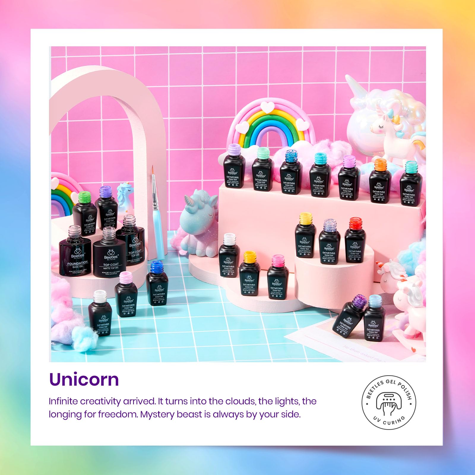 Foto 4 pulgar | Set De Esmaltes De Uñas Beetles Pastel Gel, 24 Unidades, Con Capa Superior Y Base - Venta Internacional.