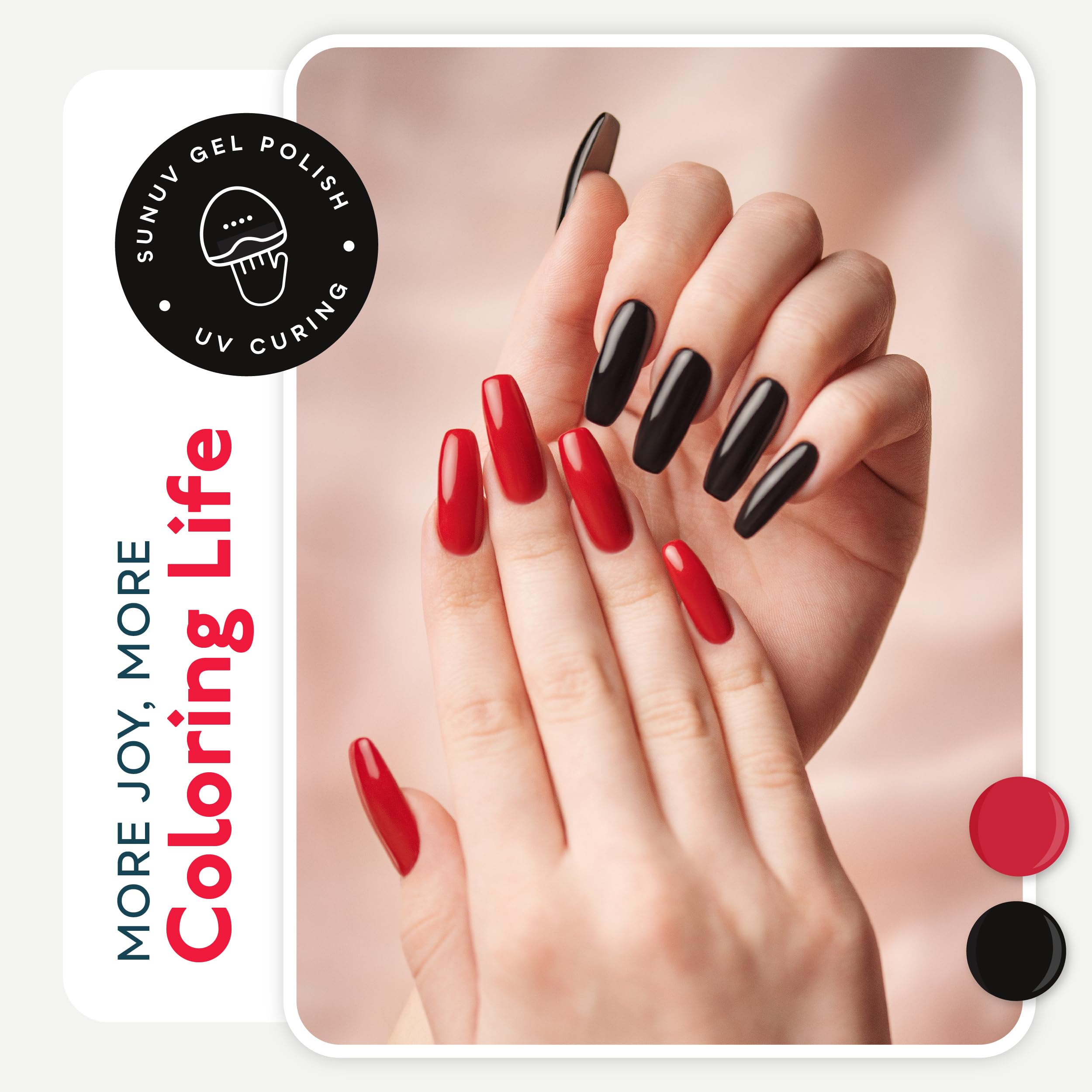 Foto 8 pulgar | Kit De Esmalte De Uñas En Gel Sunuv Hema Free, 6 Colores Con Lámpara Uv - Venta Internacional.