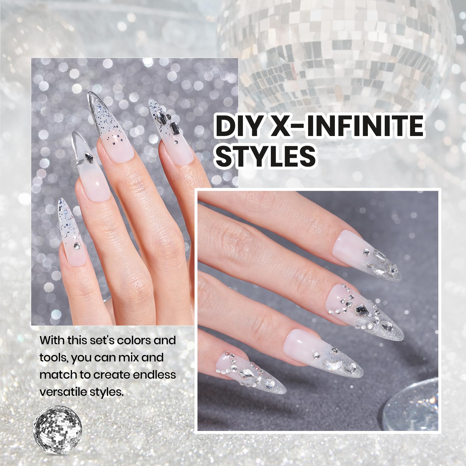 Foto 4 pulgar | Set De Esmaltes De Uñas Beetles Glitter Gel Christmas 4 Colores - Venta Internacional.