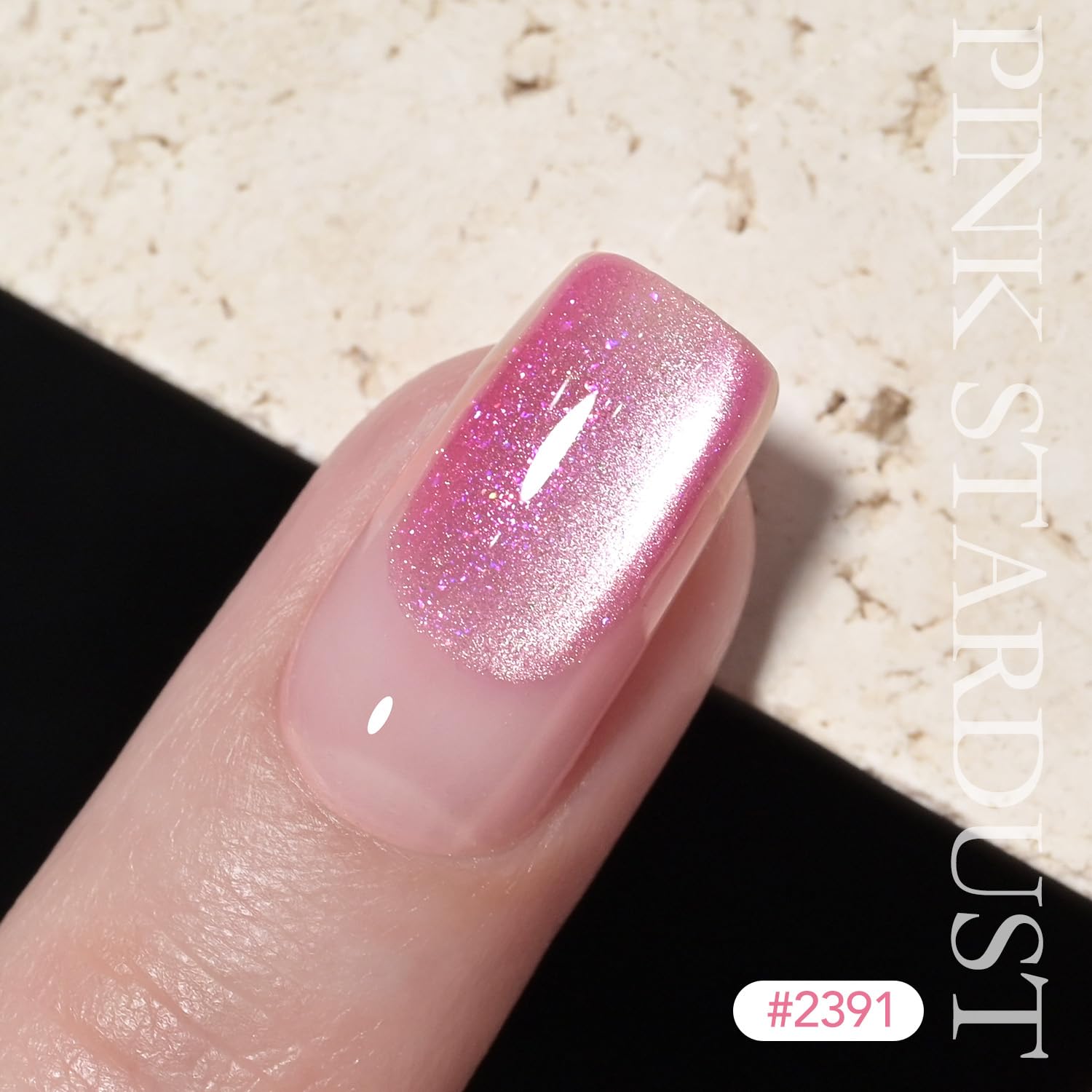 Foto 5 pulgar | Esmalte De Uñas Gaoy Pink Cat Eye Gel, 16 Ml, Holográfico Con Imán - Venta Internacional.