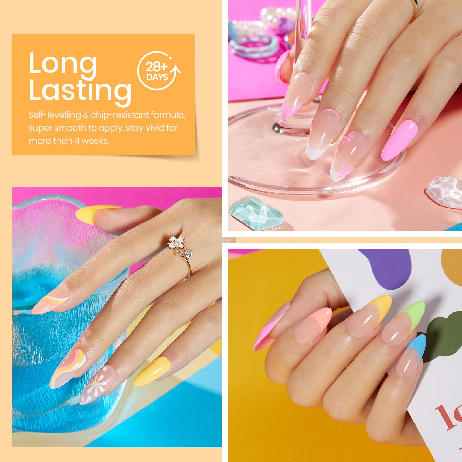 Foto 3 pulgar | Set De Esmaltes De Uñas Beetles Neon Gel Bright Rainbow, 6 Colores - Venta Internacional.