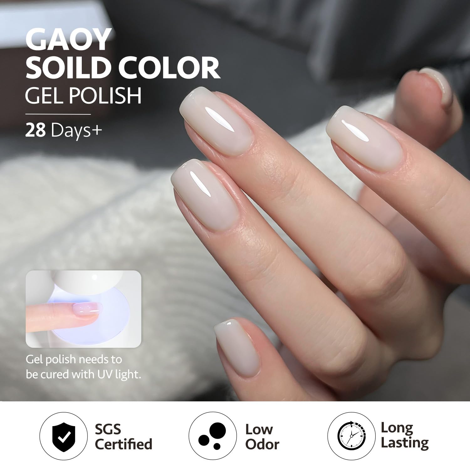 Foto 6 pulgar | Set De Esmaltes De Uñas En Gel Gaoy White Jelly Milky, 6 Colores, 7,3 Ml - Venta Internacional.