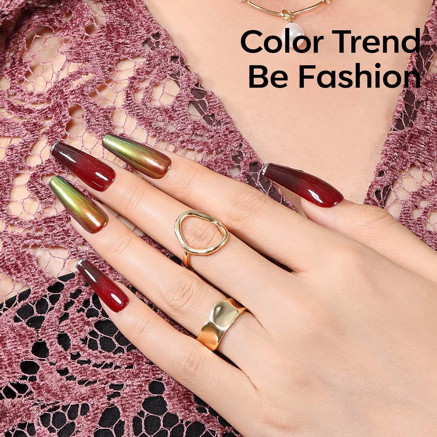 Foto 3 | Esmalte De Uñas En Gel Modelones Que Cambia De Color Rojo Burdeos, 15 Ml - Venta Internacional.