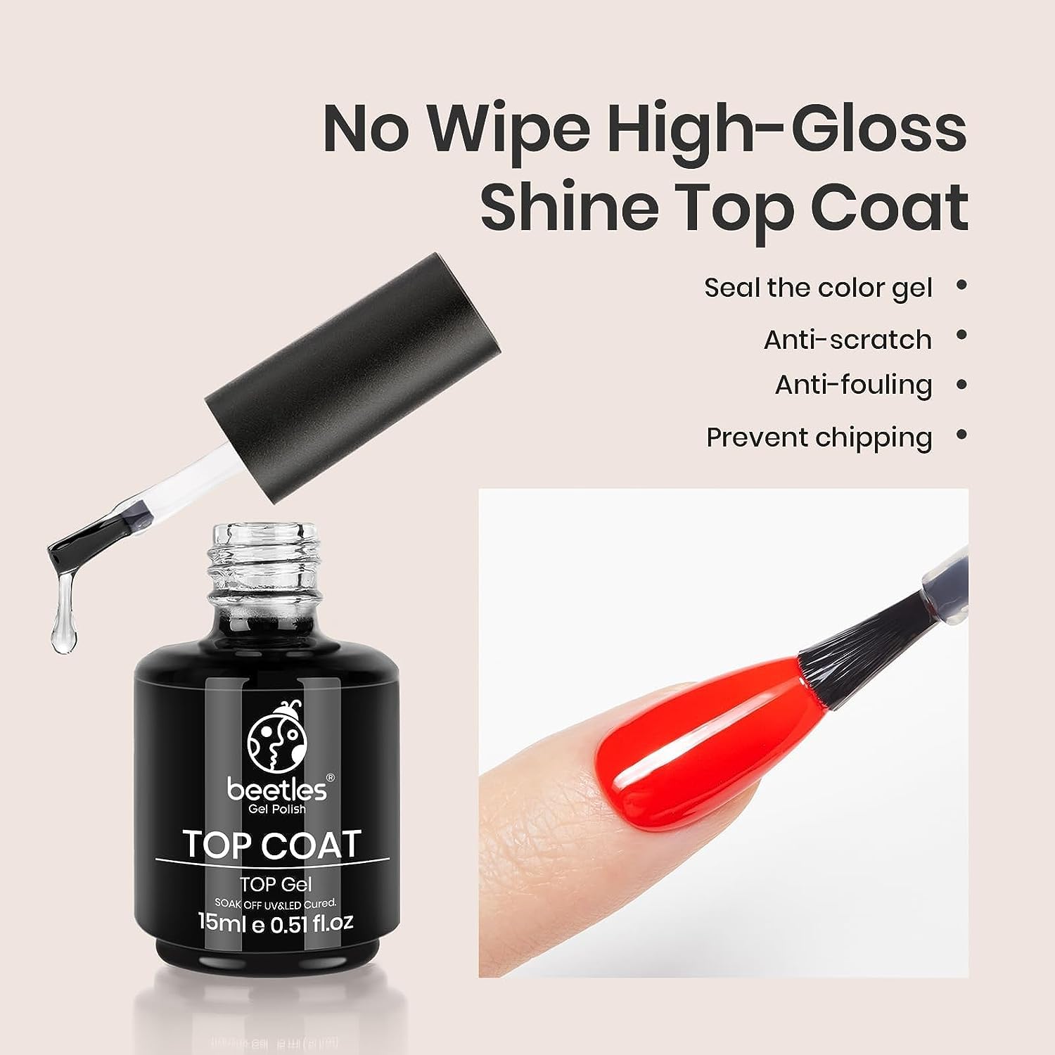 Foto 4 pulgar | Set De Gel Para Uñas Beetles Blooming Gel Y Capa Superior Base Que No Se Limpia, 3 Unidades - Venta Internacional.