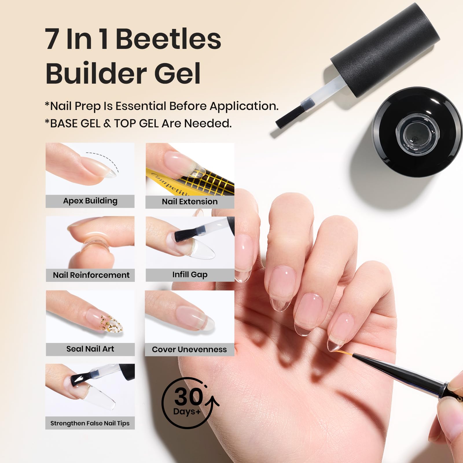 Foto 5 pulgar | Set De Esmaltes Para Uñas Beetles Builder Gel Para Uñas Y Gel Floreciente - Venta Internacional.