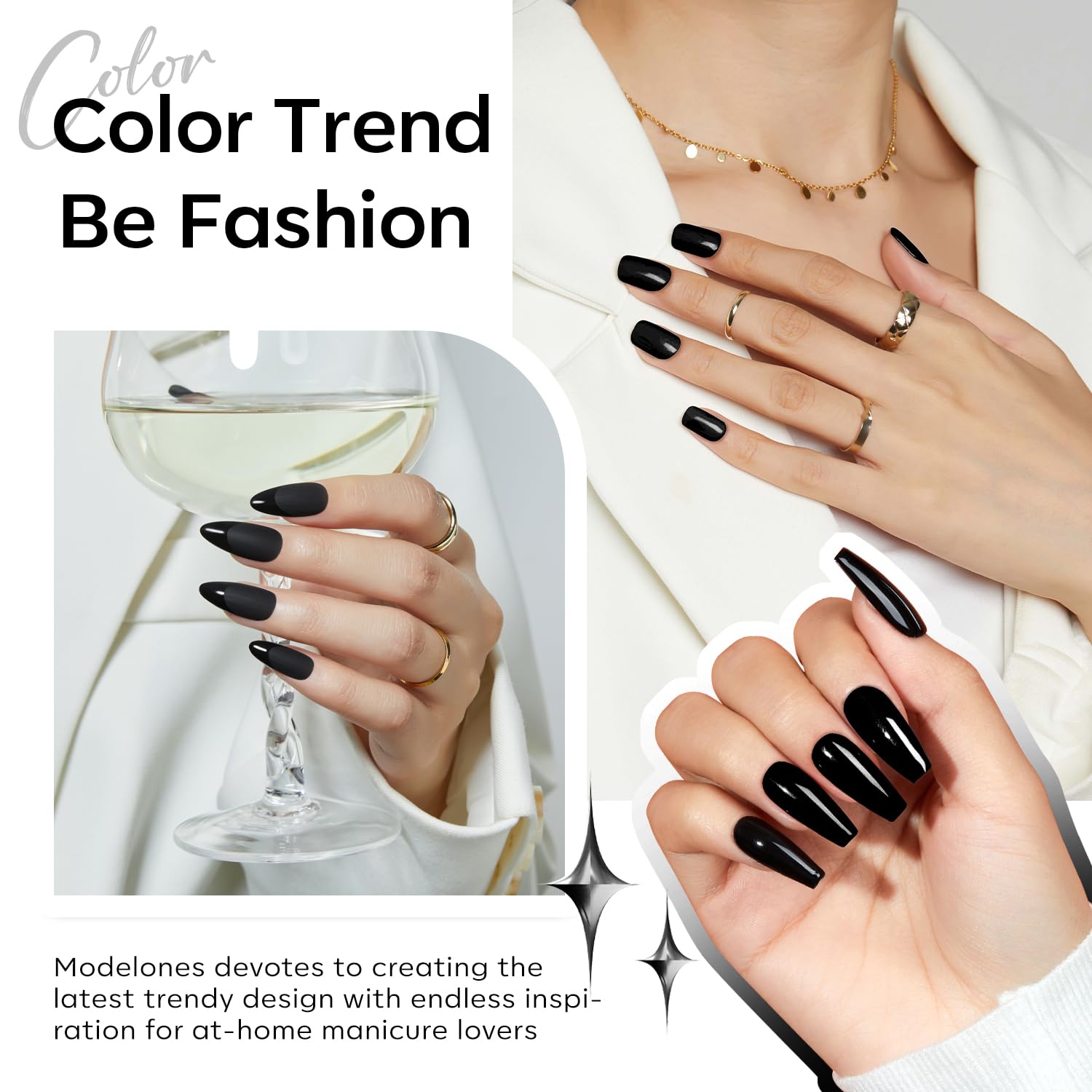 Foto 8 pulgar | Esmalte De Uñas En Gel Modelones, Color Negro, 15 Ml, Soak Off Winter Color - Venta Internacional.