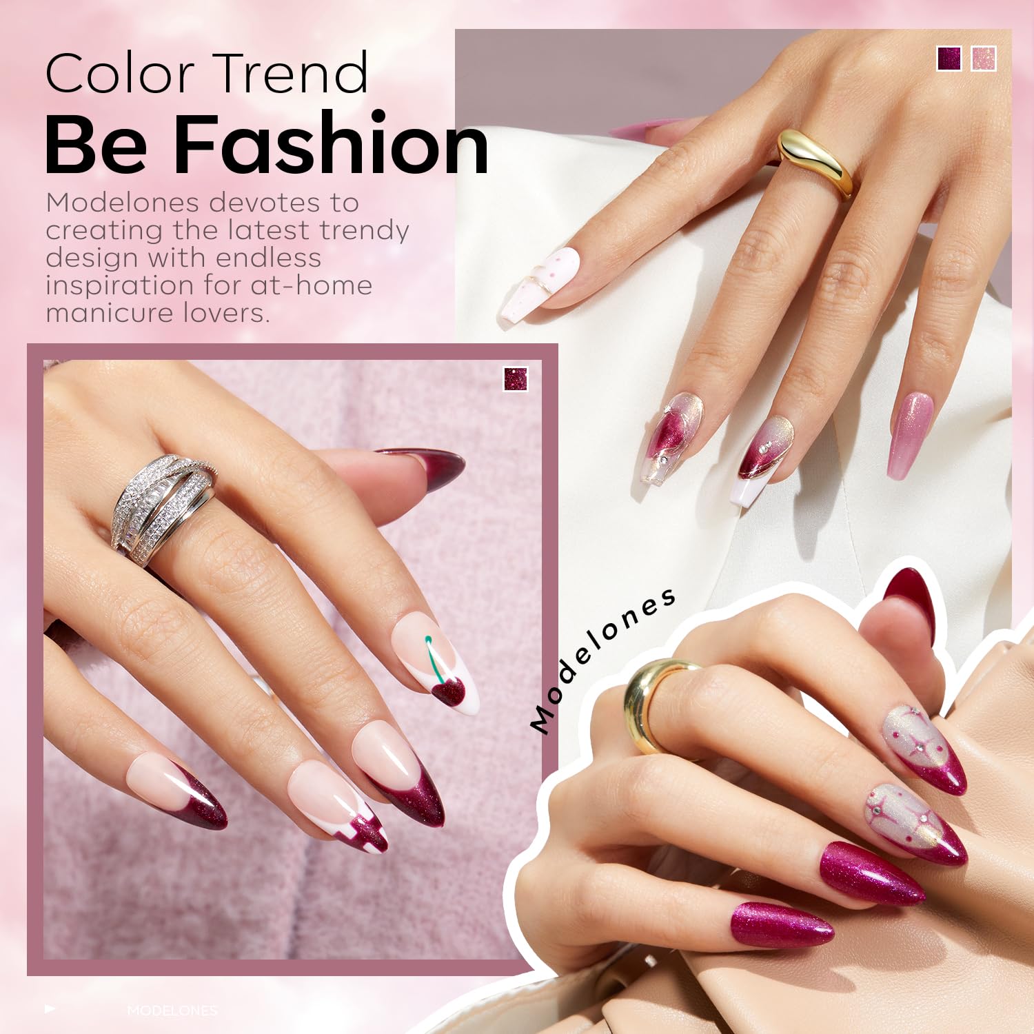 Foto 4 pulgar | Set De Esmaltes De Uñas En Gel Modelones Rose Garden, 6 Colores, 7 Ml - Venta Internacional.
