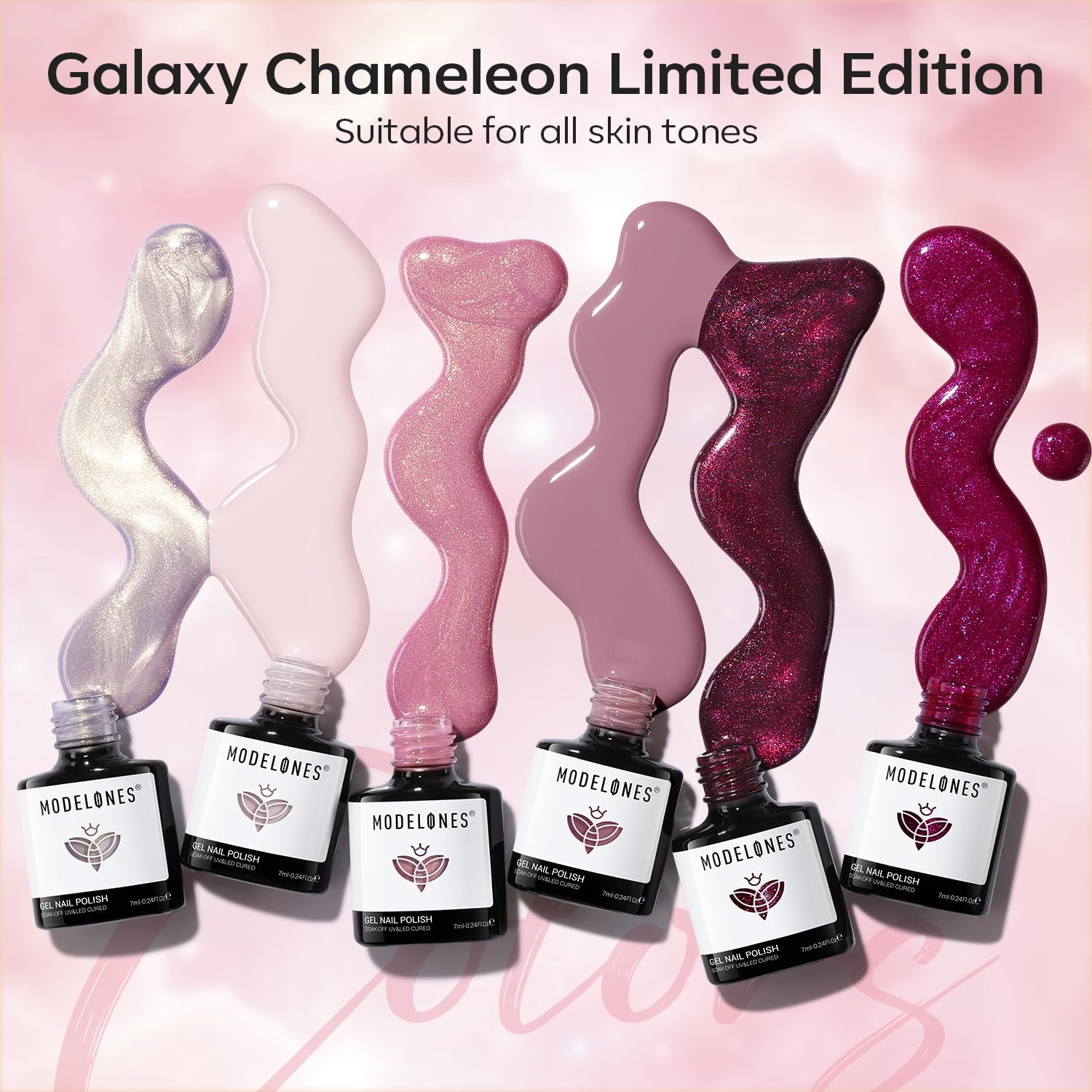 Foto 5 | Set De Esmaltes De Uñas En Gel Modelones Rose Garden, 6 Colores, 7 Ml - Venta Internacional.