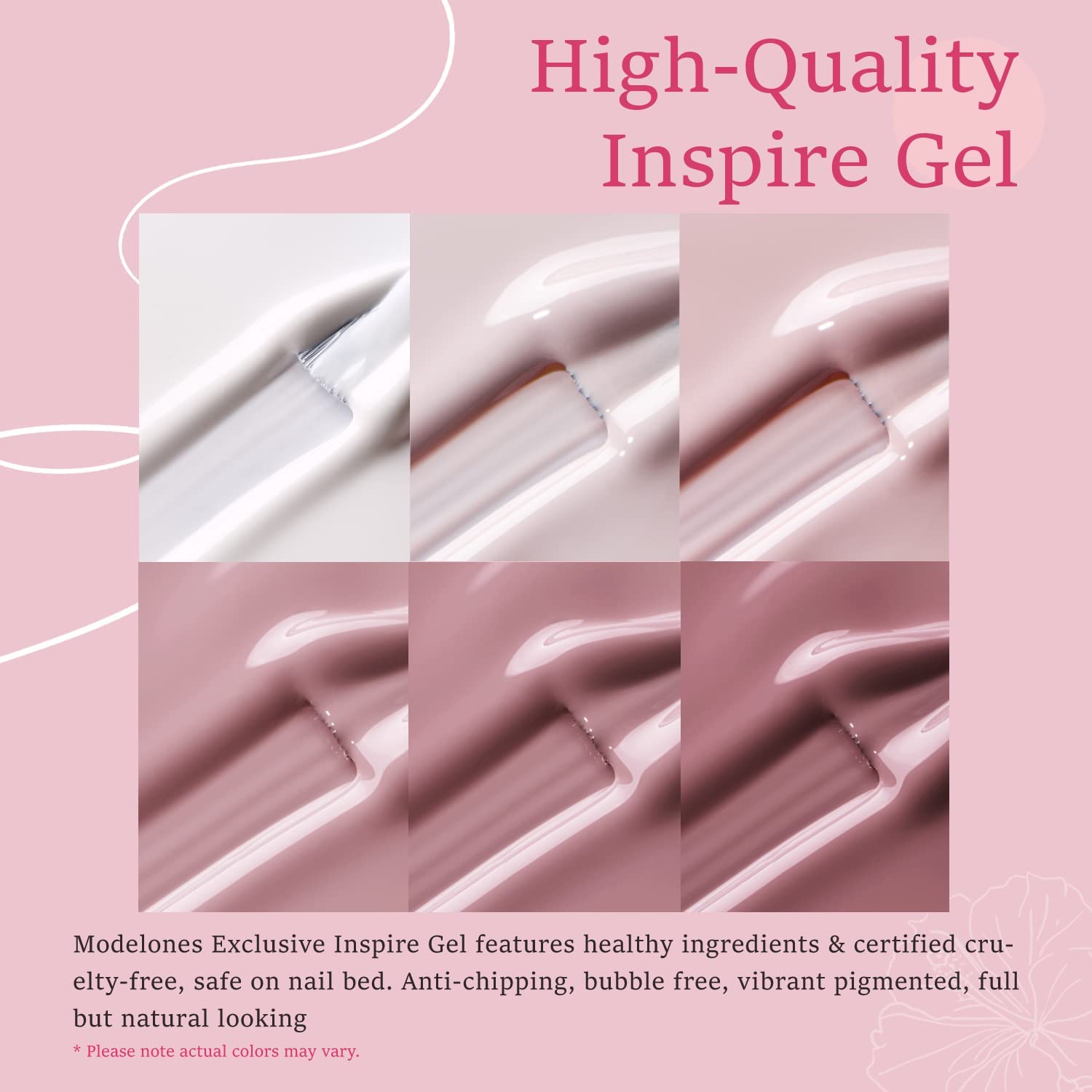 Foto 4 pulgar | Set de Esmaltes para Uñas de Gel Modelones 6 Colores Rosa Nude 7 ml c/u - Venta Internacional