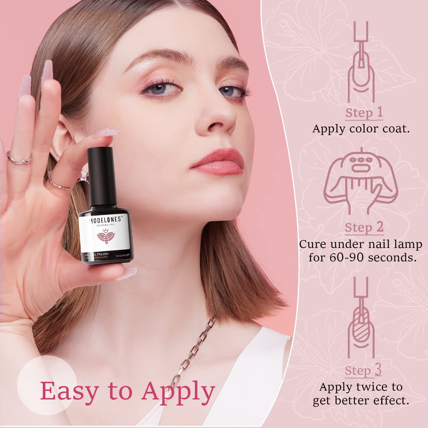 Foto 7 | Set de Esmaltes para Uñas de Gel Modelones 6 Colores Rosa Nude 7 ml c/u - Venta Internacional