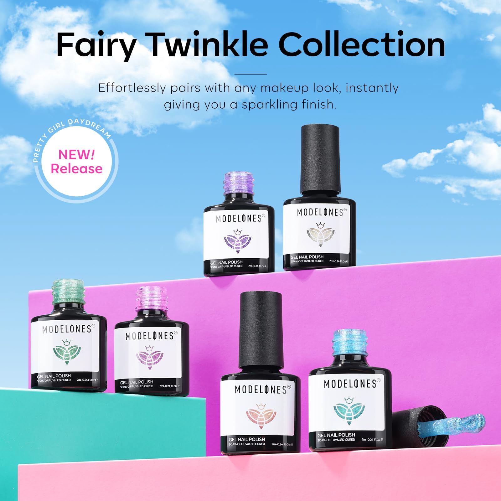 Foto 6 | Set De Esmaltes De Uñas En Gel Modelones, 6 Colores Spring Pastel Candy - Venta Internacional.