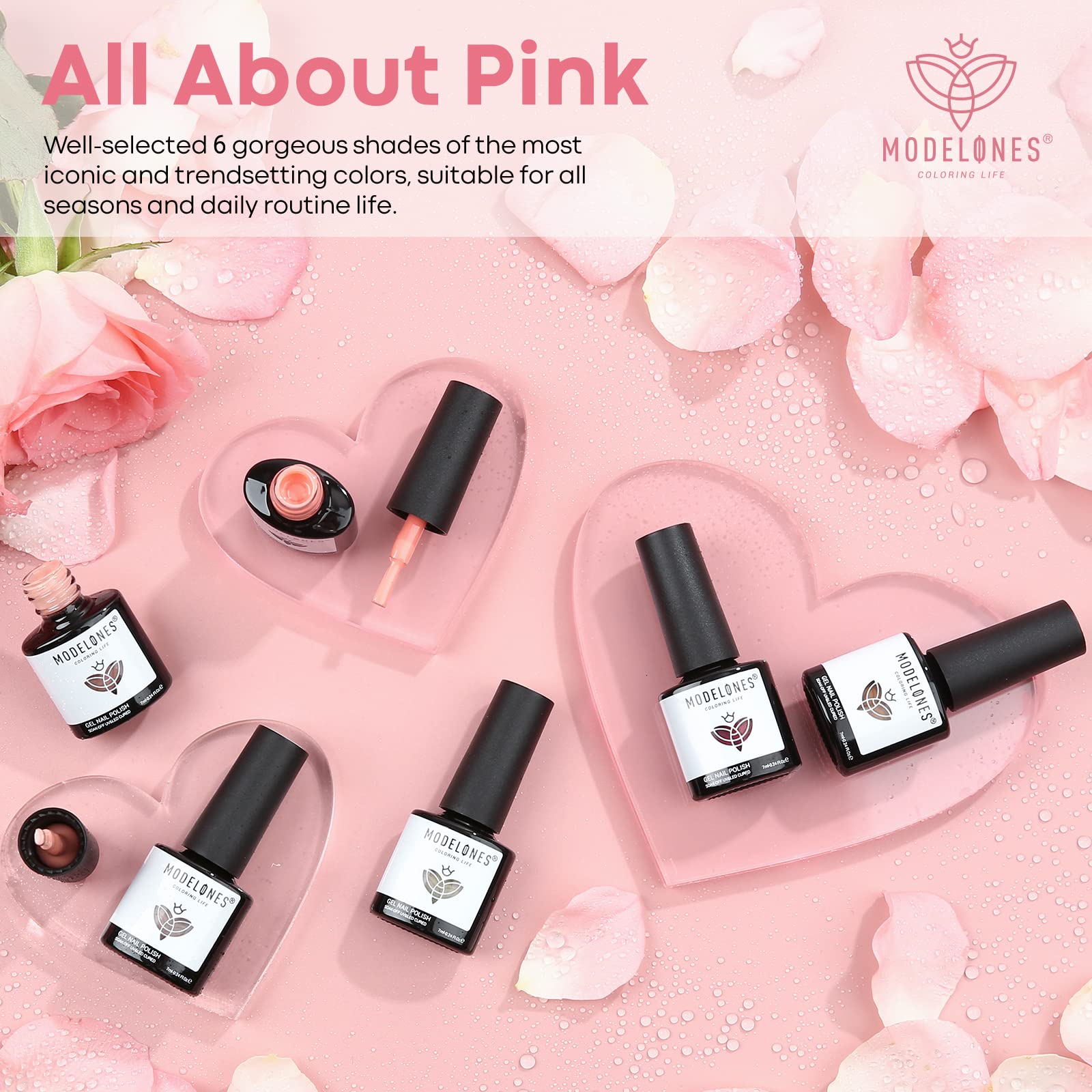 Foto 7 | Set De Esmaltes De Uñas En Gel Modelones, 6 Colores, 7 Ml, Soak Off - Venta Internacional.