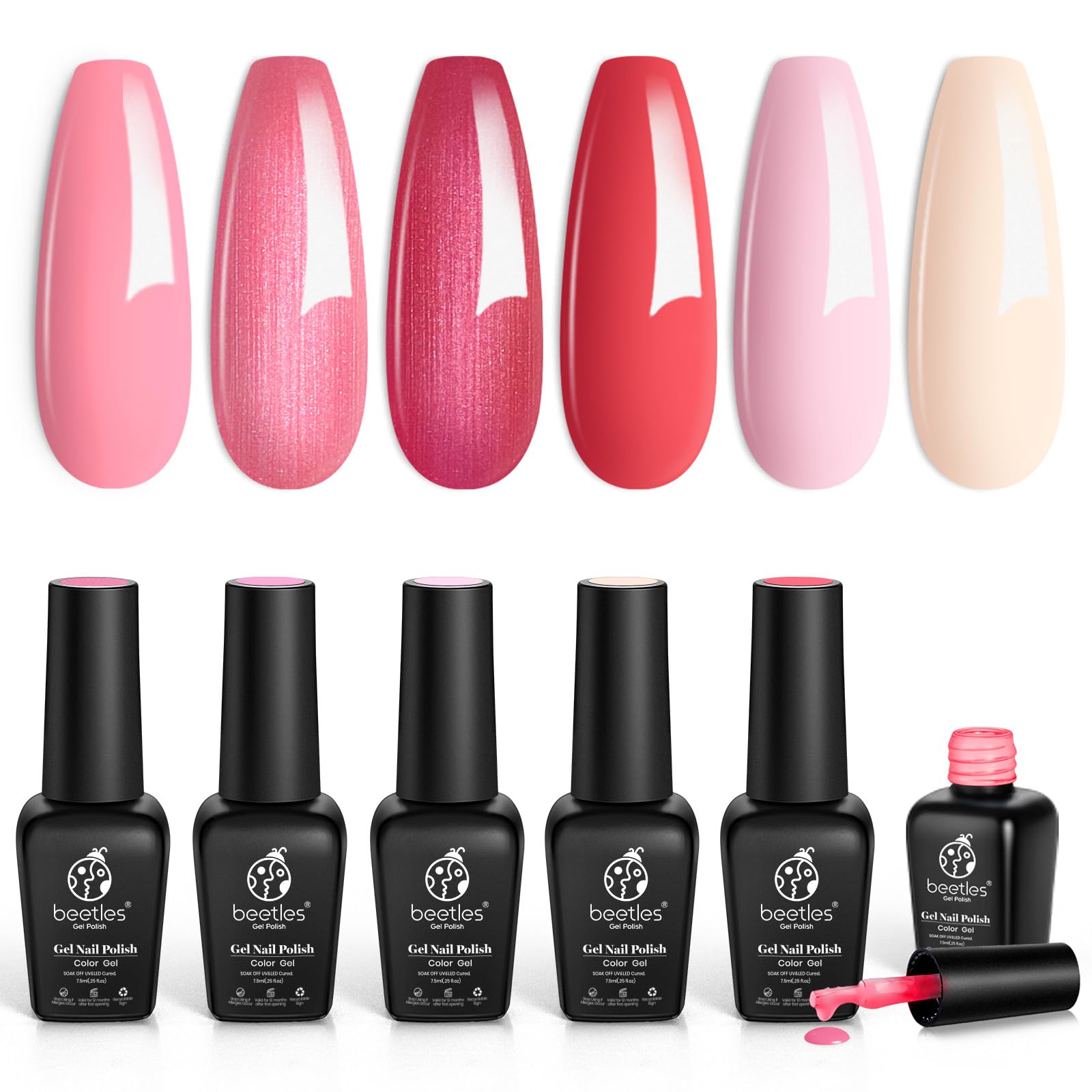 Foto 1 | Esmalte De Uñas Beetles Gel Sweetheart Candies, Juego De 6 Colores - Venta Internacional.