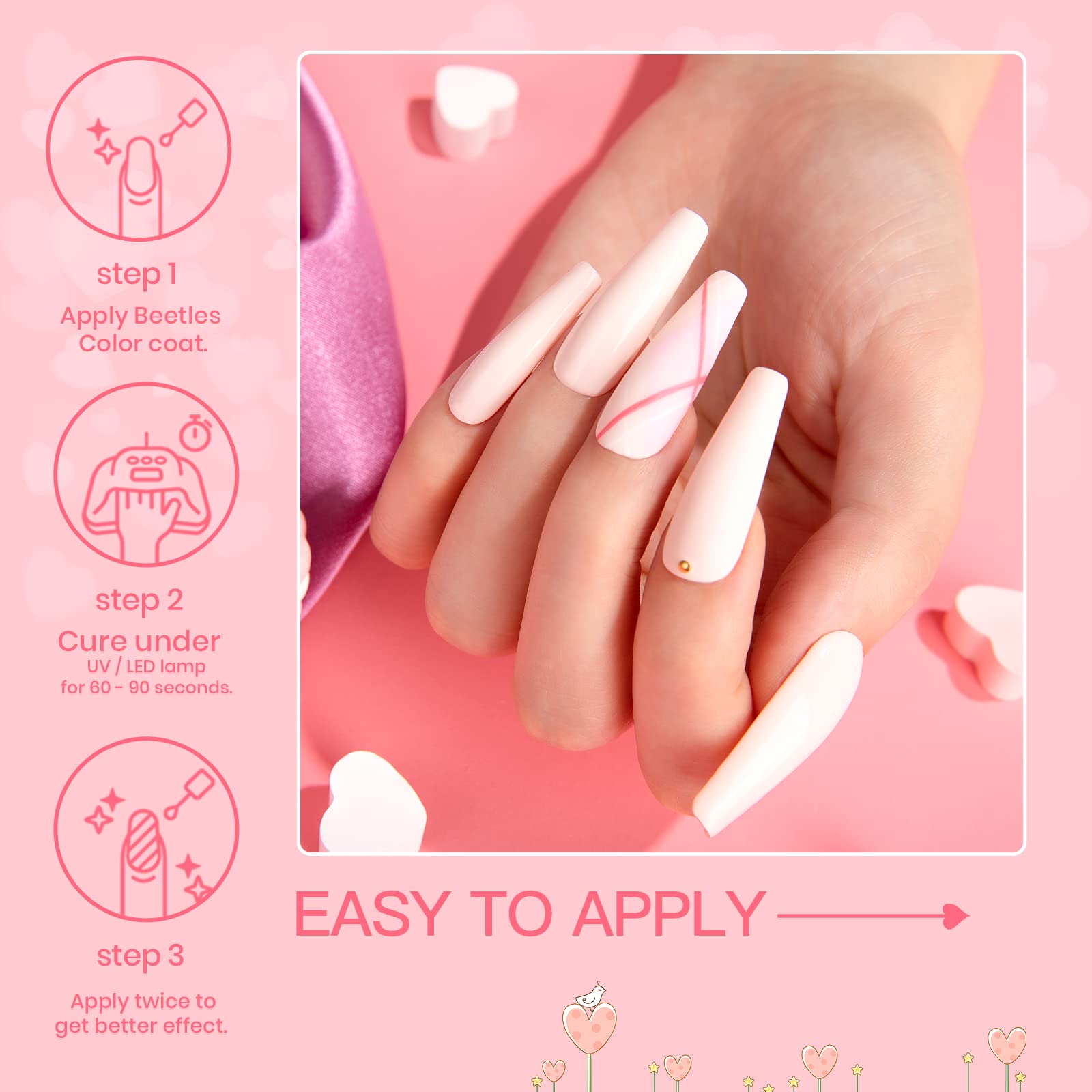 Foto 5 | Esmalte De Uñas Beetles Gel Sweetheart Candies, Juego De 6 Colores - Venta Internacional.