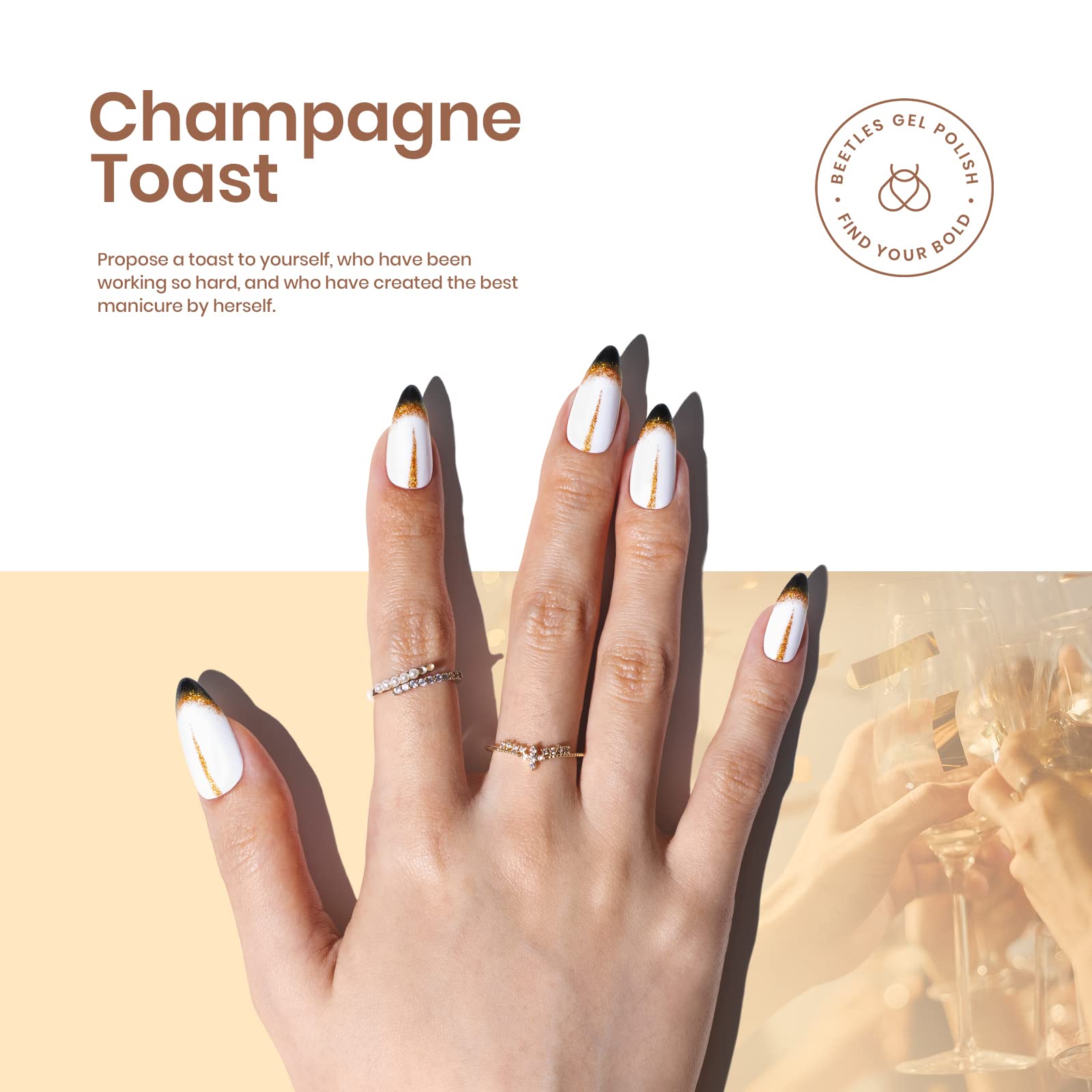 Foto 7 pulgar | Set De Esmaltes De Uñas En Gel Beetles Champagne Toast, 6 Colores, 7,5 Ml - Venta Internacional.