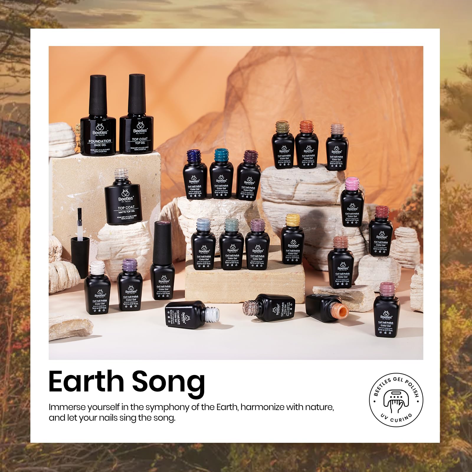 Foto 4 pulgar | Set De Esmaltes De Uñas En Gel Beetles Earth Song, 20 Colores, 5 Ml - Venta Internacional.